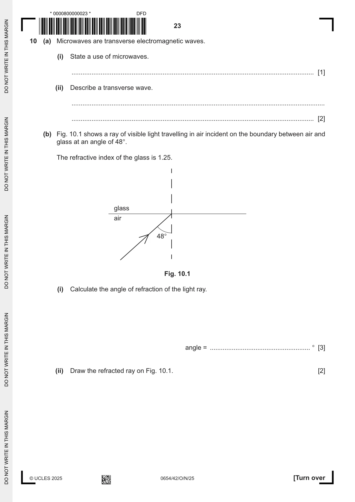 Cambridge IGCSE Sciences - Co-ordinated (Double) 0654 2025 Oct/Nov Paper 4 · Variant 2 question paper, page 23 of 32