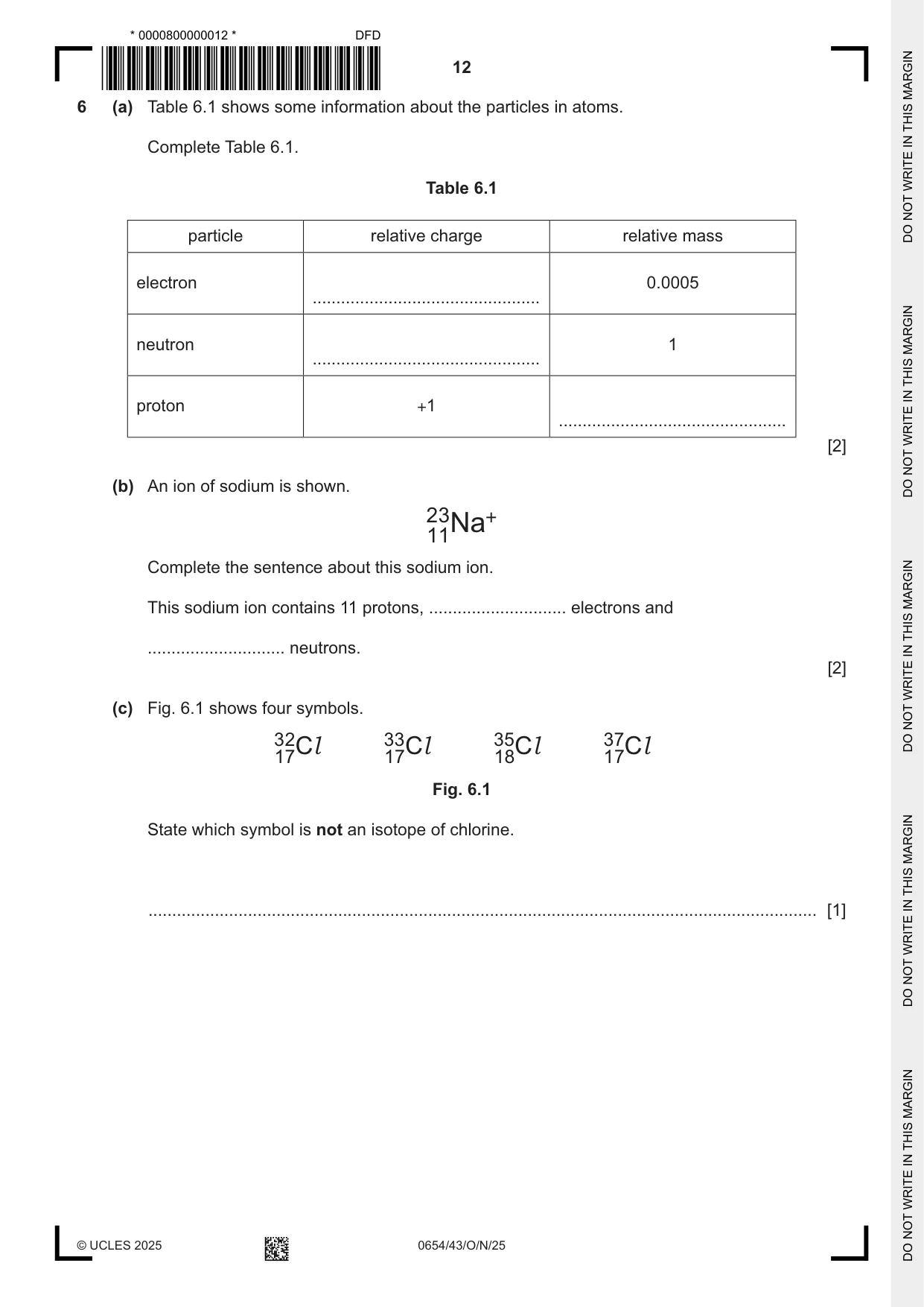 Cambridge IGCSE Sciences - Co-ordinated (Double) 0654 2025 Oct/Nov Paper 4 · Variant 3 question paper, page 12 of 28