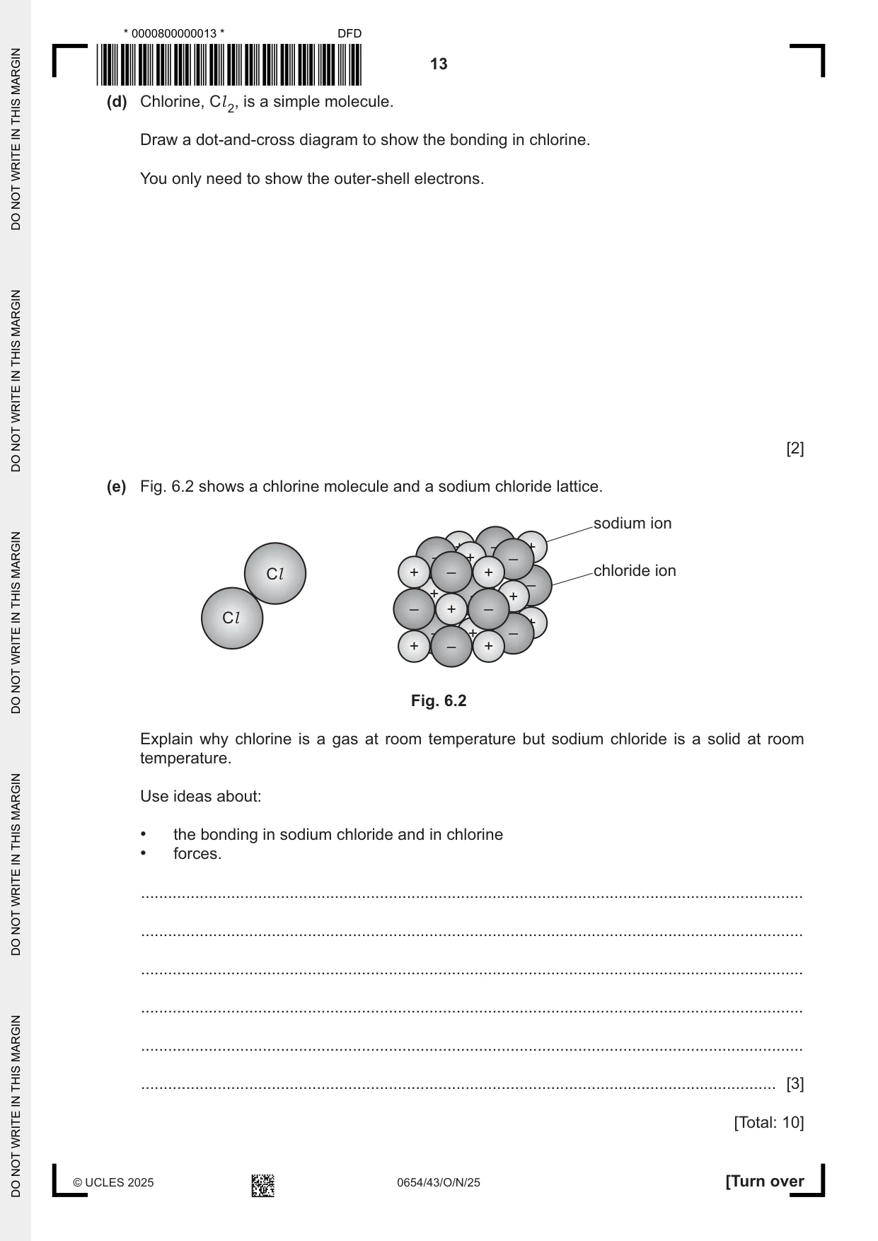 Cambridge IGCSE Sciences - Co-ordinated (Double) 0654 2025 Oct/Nov Paper 4 · Variant 3 question paper, page 13 of 28