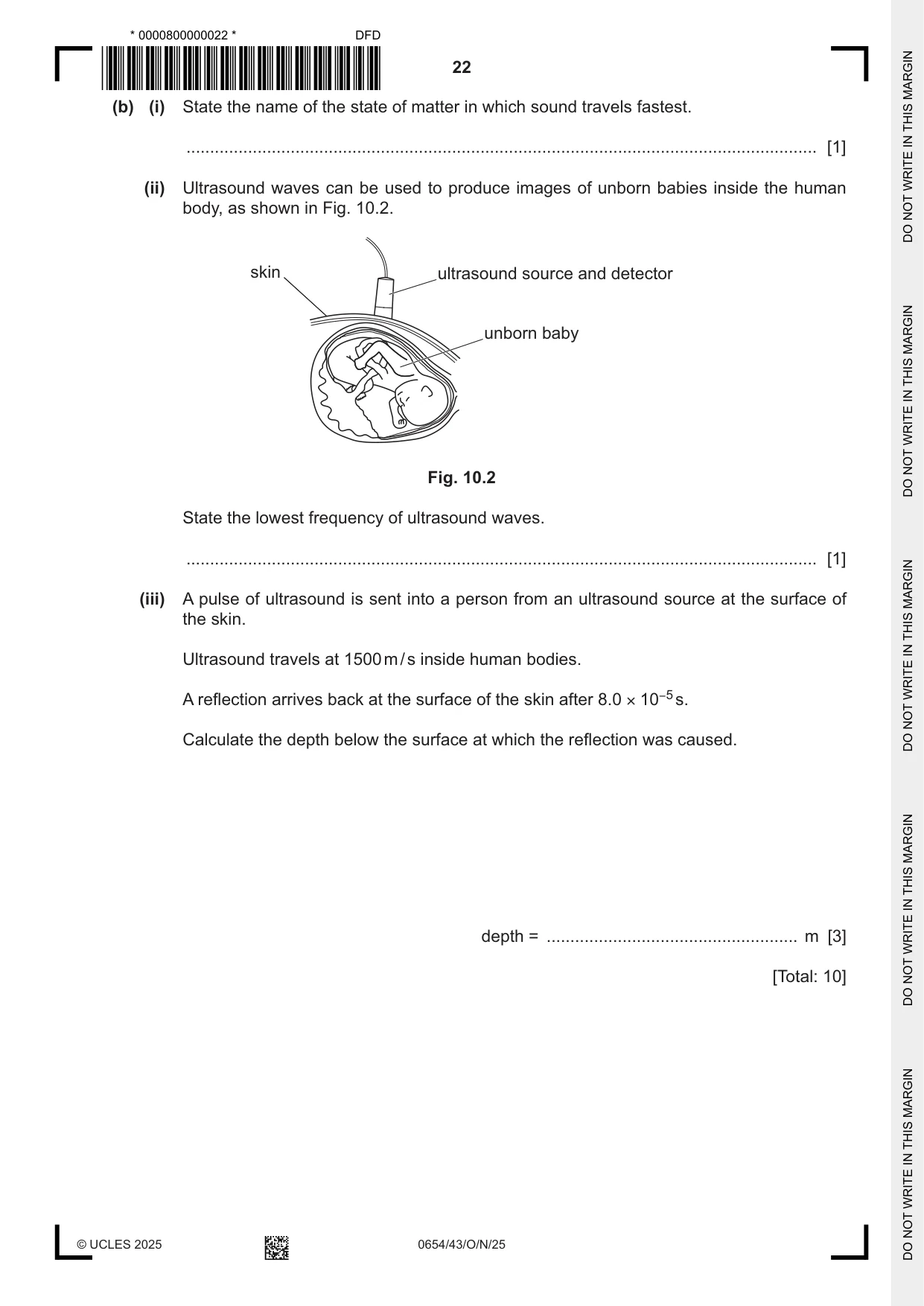 Cambridge IGCSE Sciences - Co-ordinated (Double) 0654 2025 Oct/Nov Paper 4 · Variant 3 question paper, page 22 of 28