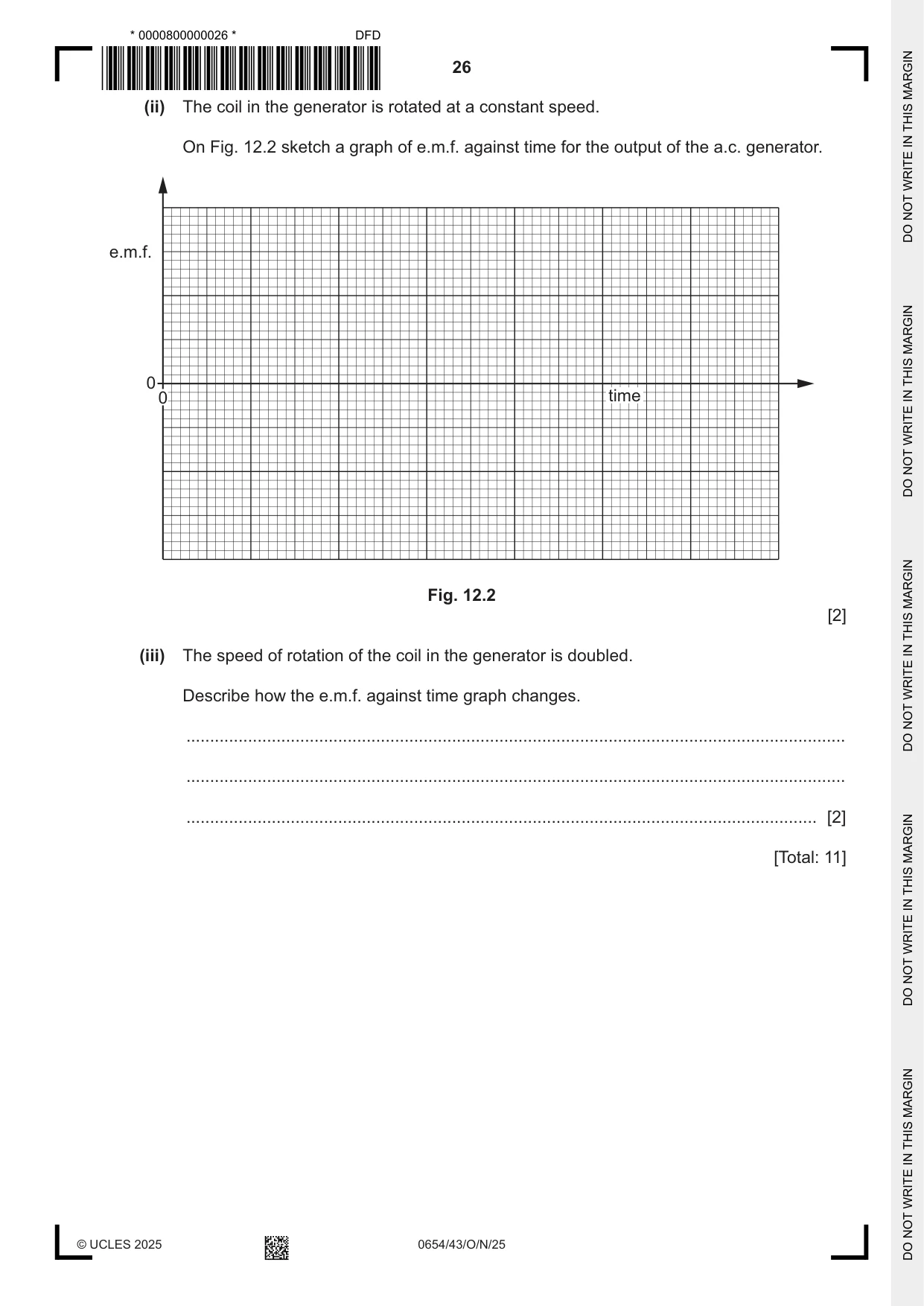 Cambridge IGCSE Sciences - Co-ordinated (Double) 0654 2025 Oct/Nov Paper 4 · Variant 3 question paper, page 26 of 28