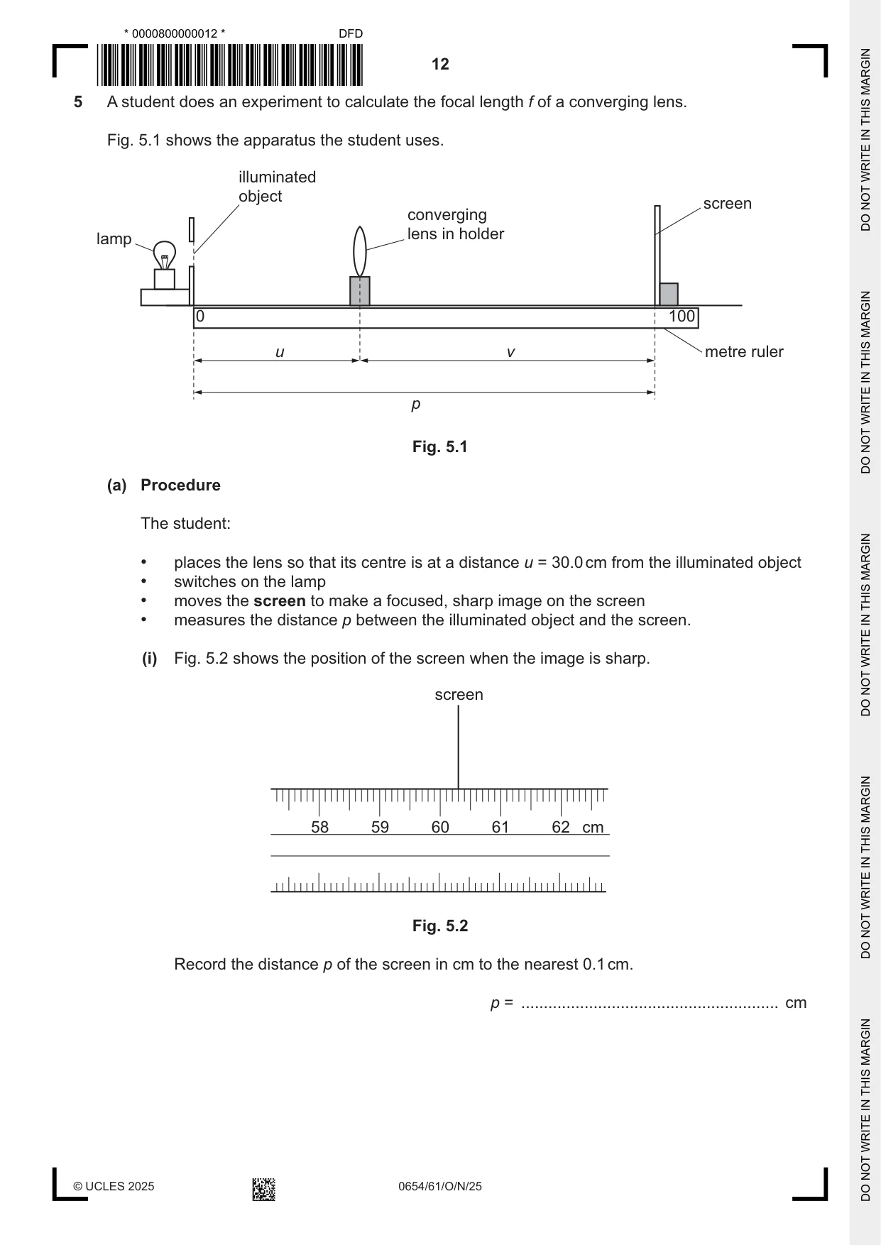 Cambridge IGCSE Sciences - Co-ordinated (Double) 0654 2025 Oct/Nov Paper 6 · Variant 1 question paper, page 12 of 20