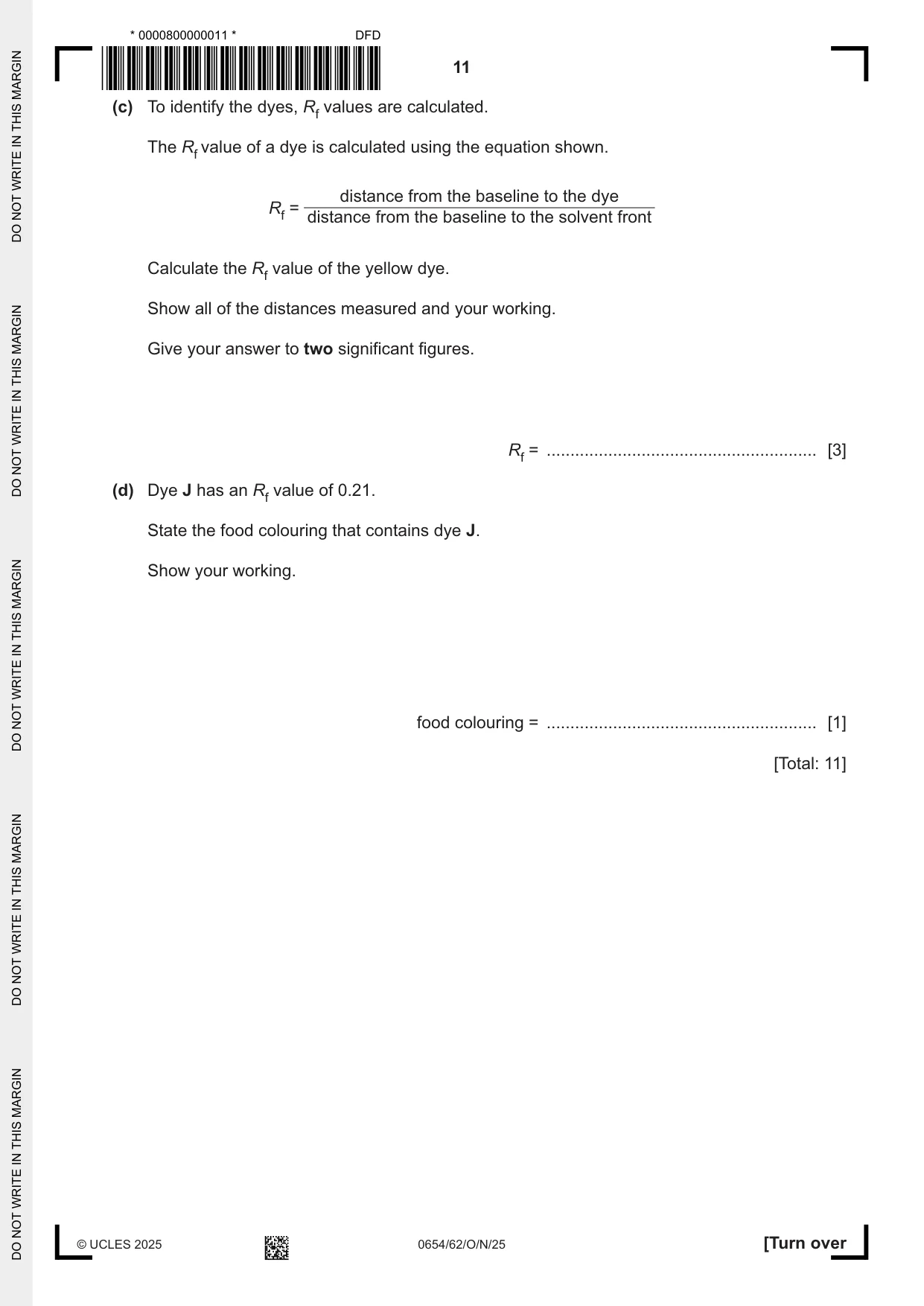 Cambridge IGCSE Sciences - Co-ordinated (Double) 0654 2025 Oct/Nov Paper 6 · Variant 2 question paper, page 11 of 24