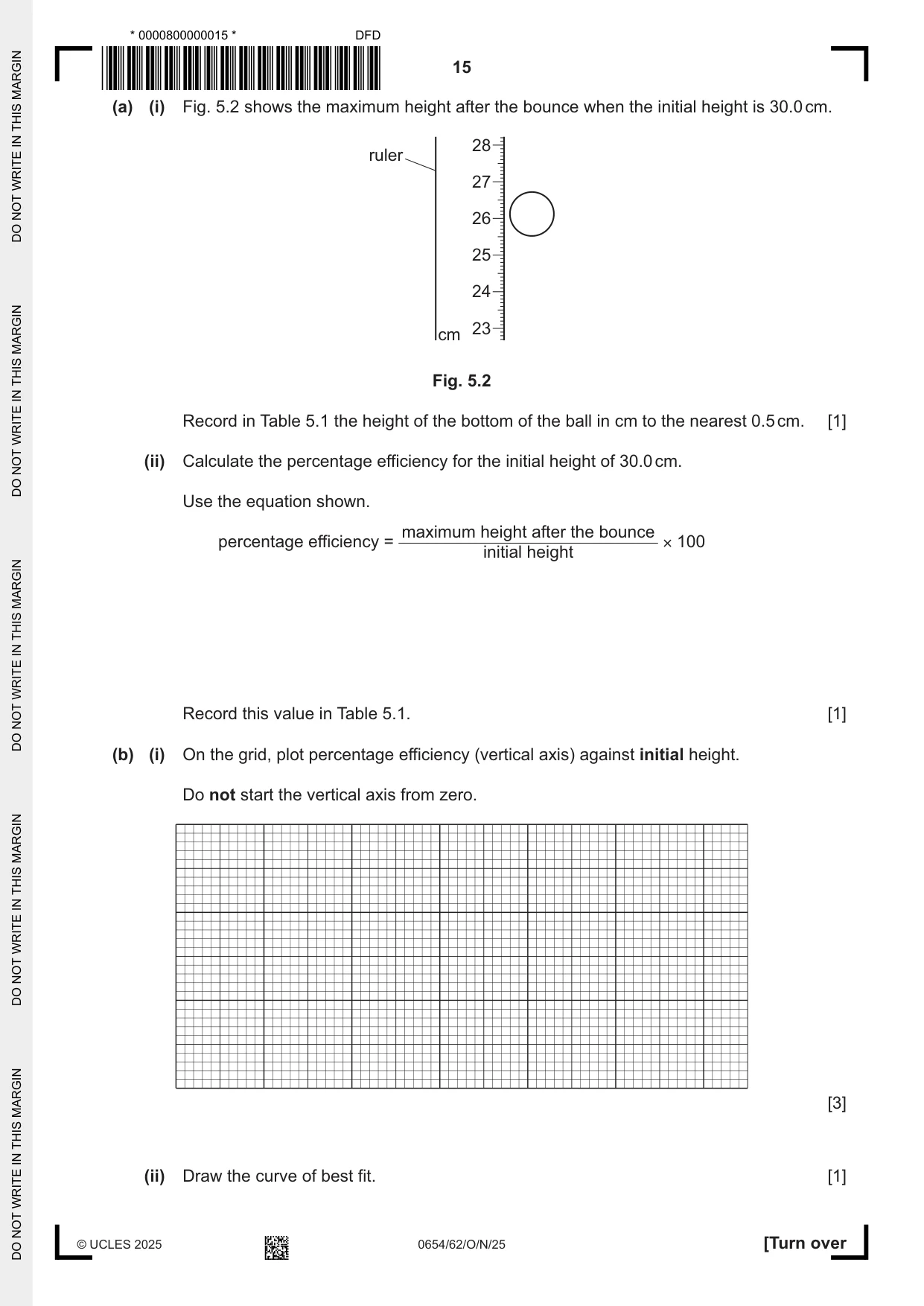 Cambridge IGCSE Sciences - Co-ordinated (Double) 0654 2025 Oct/Nov Paper 6 · Variant 2 question paper, page 15 of 24