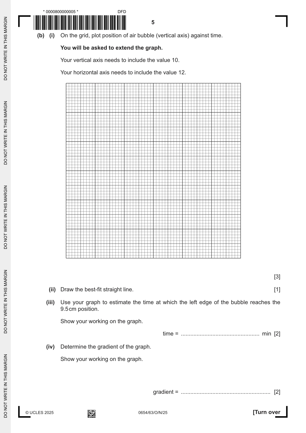 Cambridge IGCSE Sciences - Co-ordinated (Double) 0654 2025 Oct/Nov Paper 6 · Variant 3 question paper, page 5 of 24