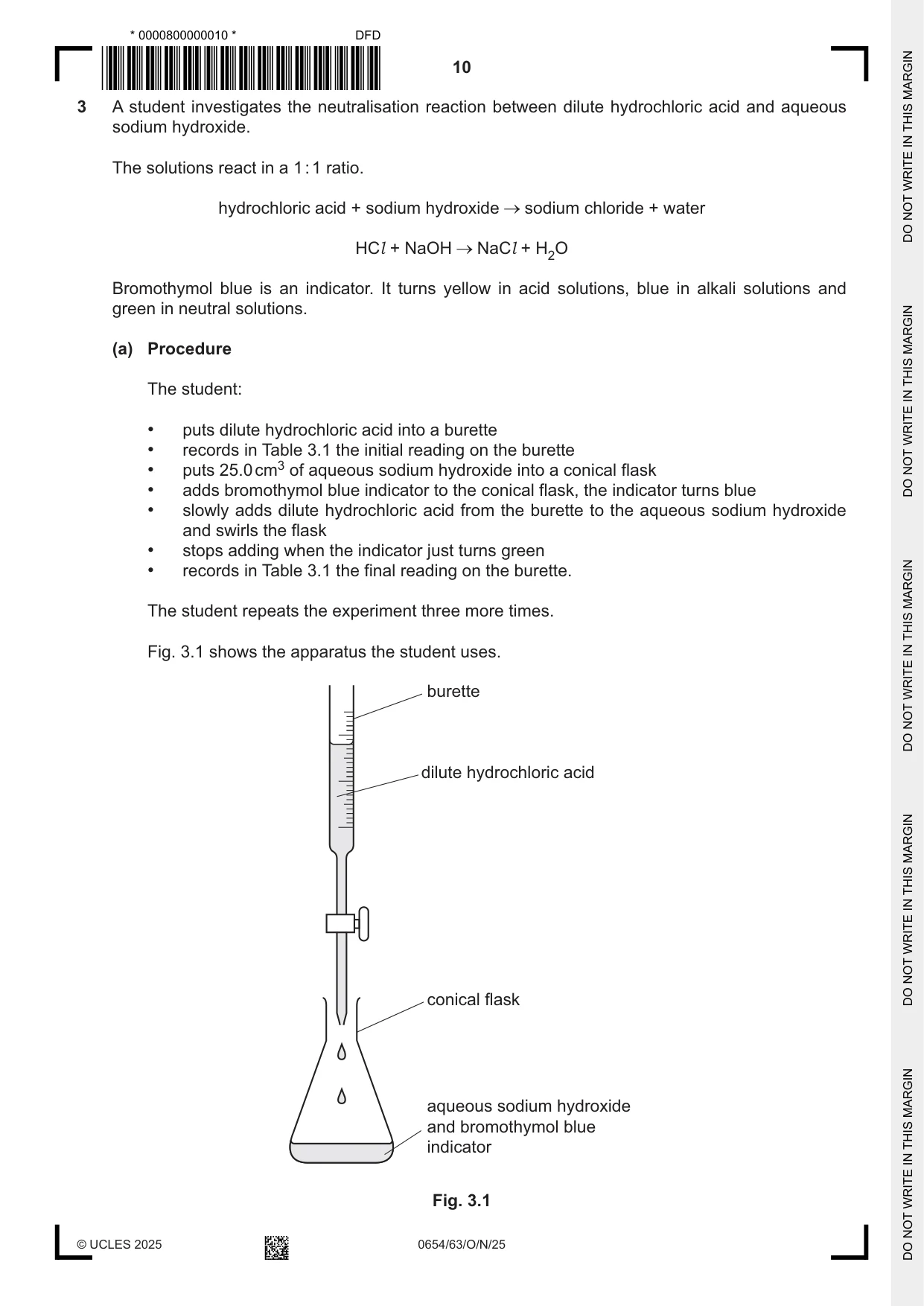 Cambridge IGCSE Sciences - Co-ordinated (Double) 0654 2025 Oct/Nov Paper 6 · Variant 3 question paper, page 10 of 24