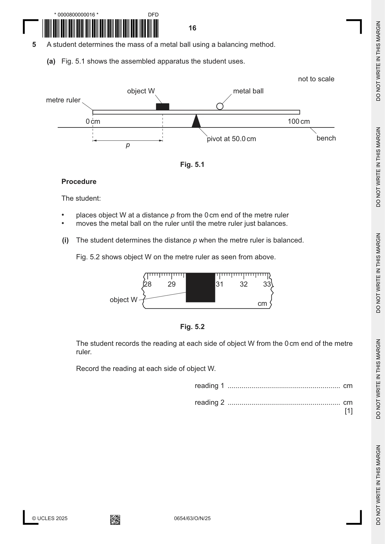 Cambridge IGCSE Sciences - Co-ordinated (Double) 0654 2025 Oct/Nov Paper 6 · Variant 3 question paper, page 16 of 24