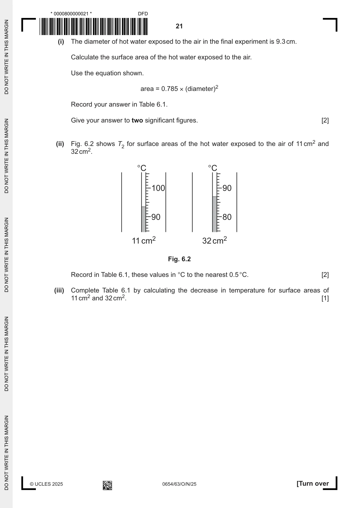 Cambridge IGCSE Sciences - Co-ordinated (Double) 0654 2025 Oct/Nov Paper 6 · Variant 3 question paper, page 21 of 24