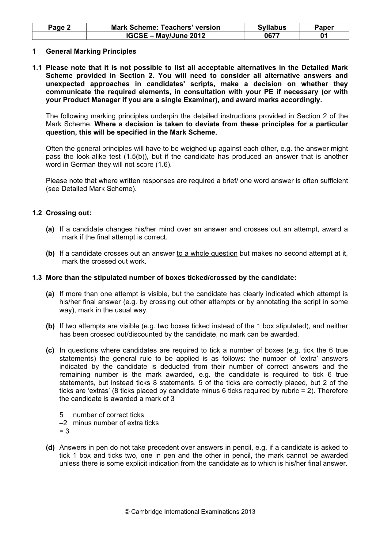 Mark scheme, page 2 of 10