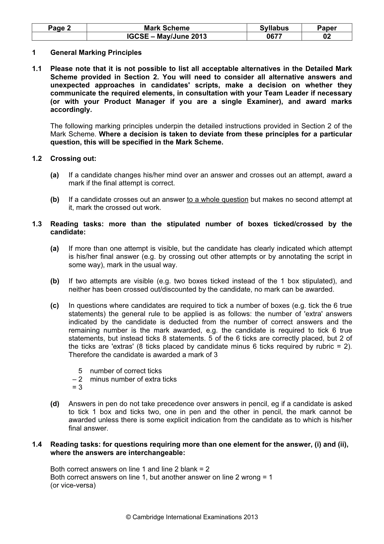 Mark scheme, page 2 of 12