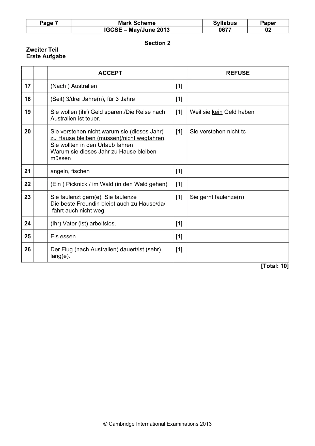 Mark scheme, page 7 of 12