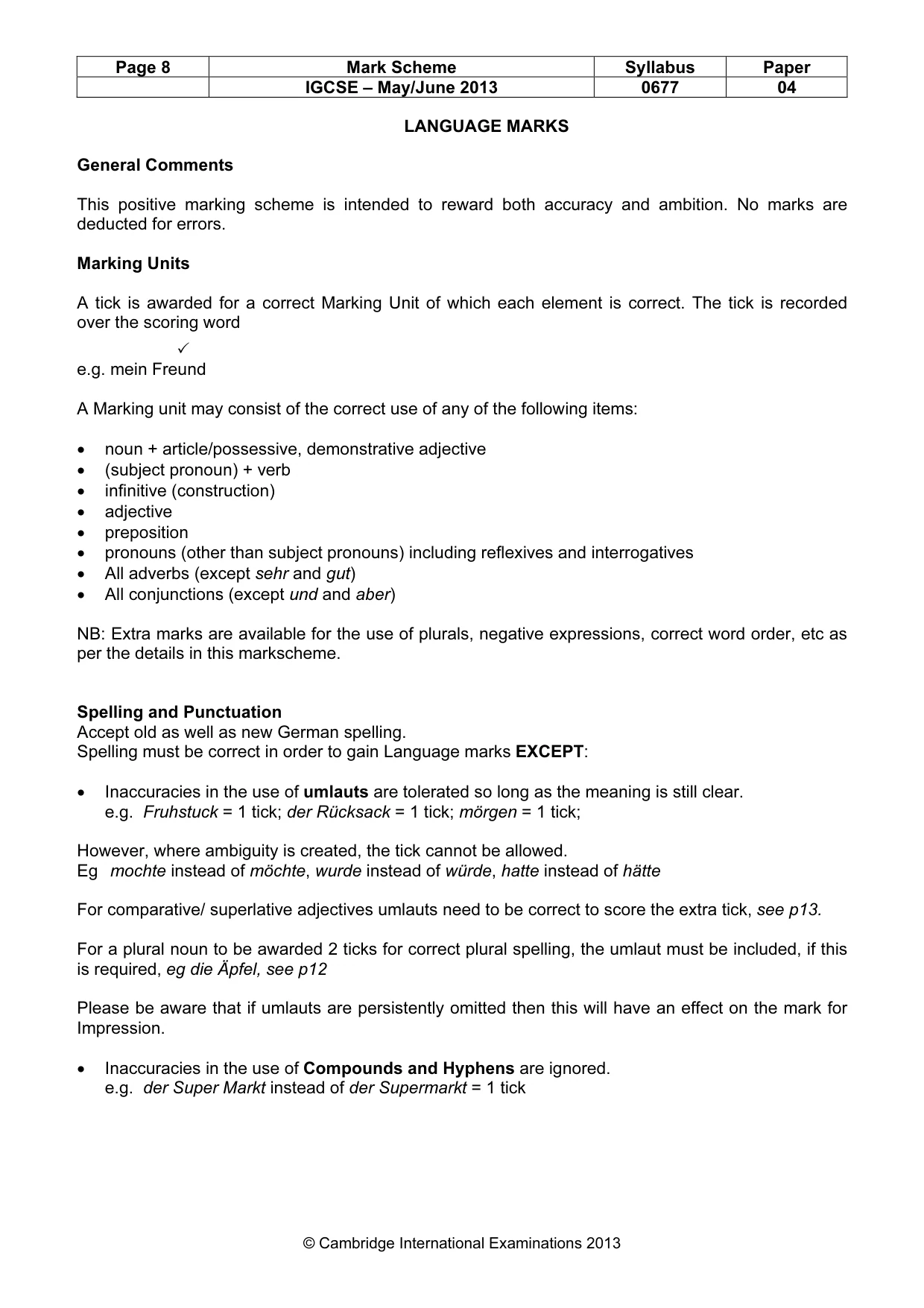 Mark scheme, page 8 of 20
