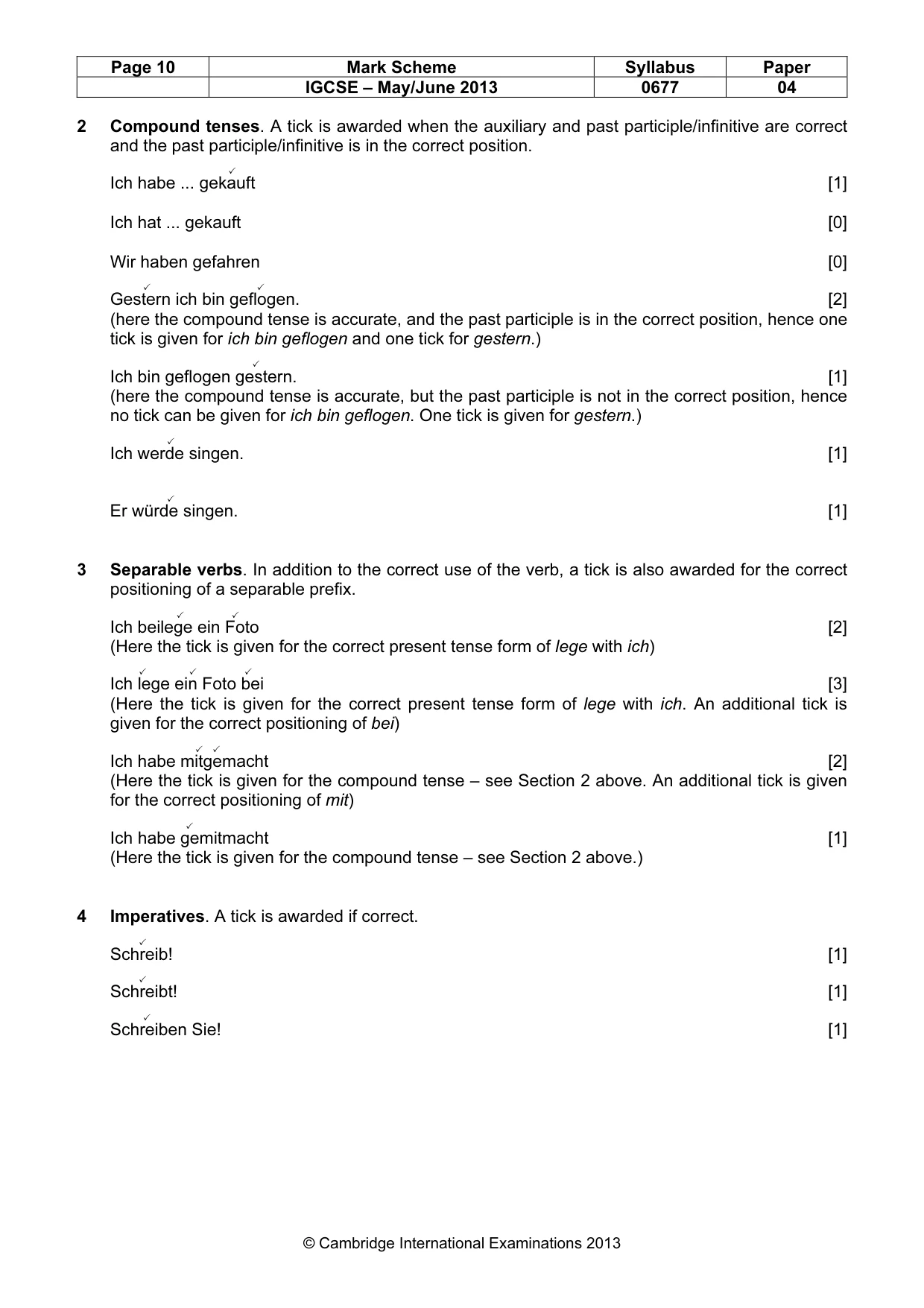 Mark scheme, page 10 of 20