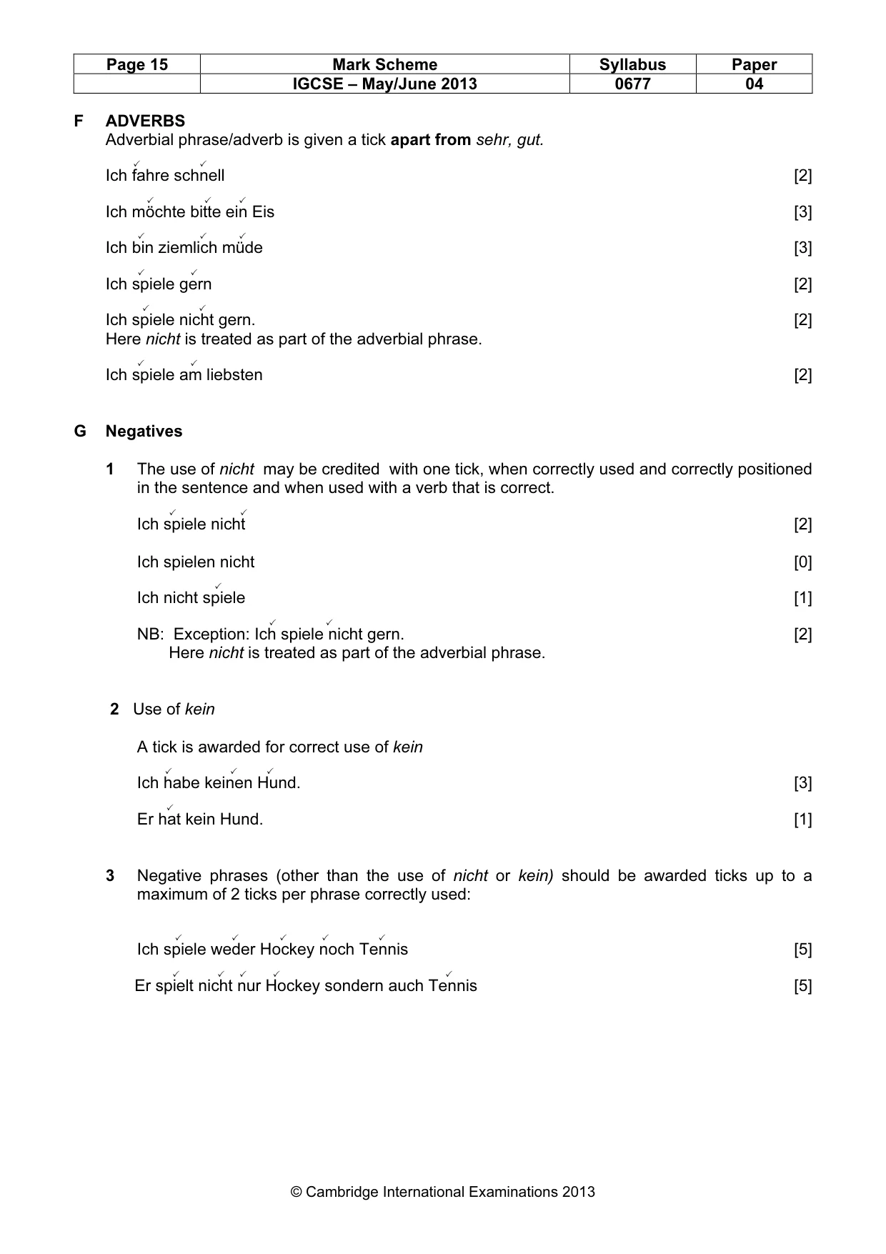 Mark scheme, page 15 of 20