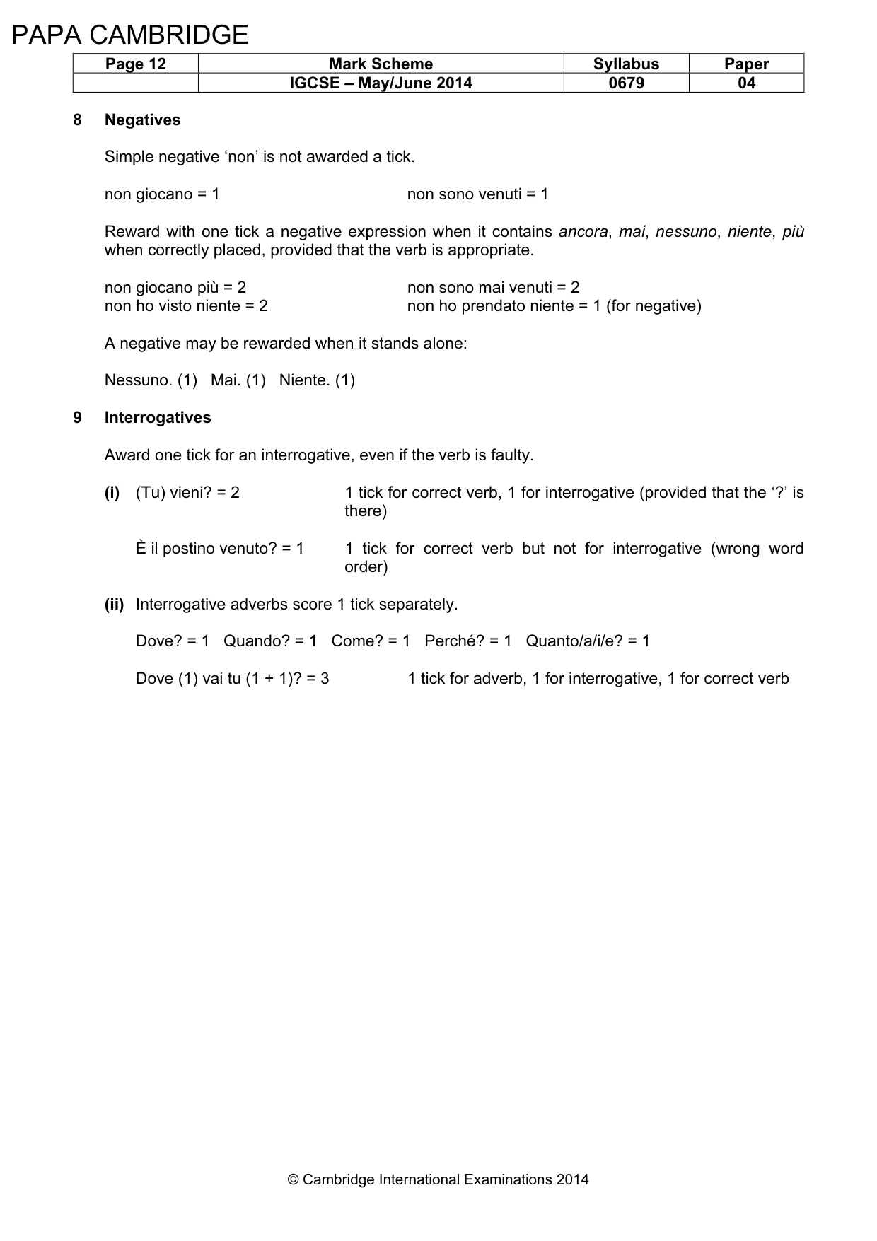 Mark scheme, page 12 of 23