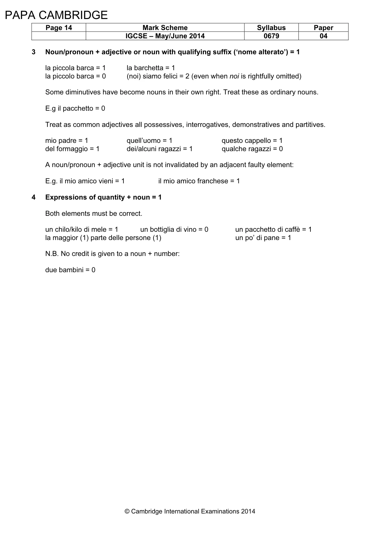 Mark scheme, page 14 of 23