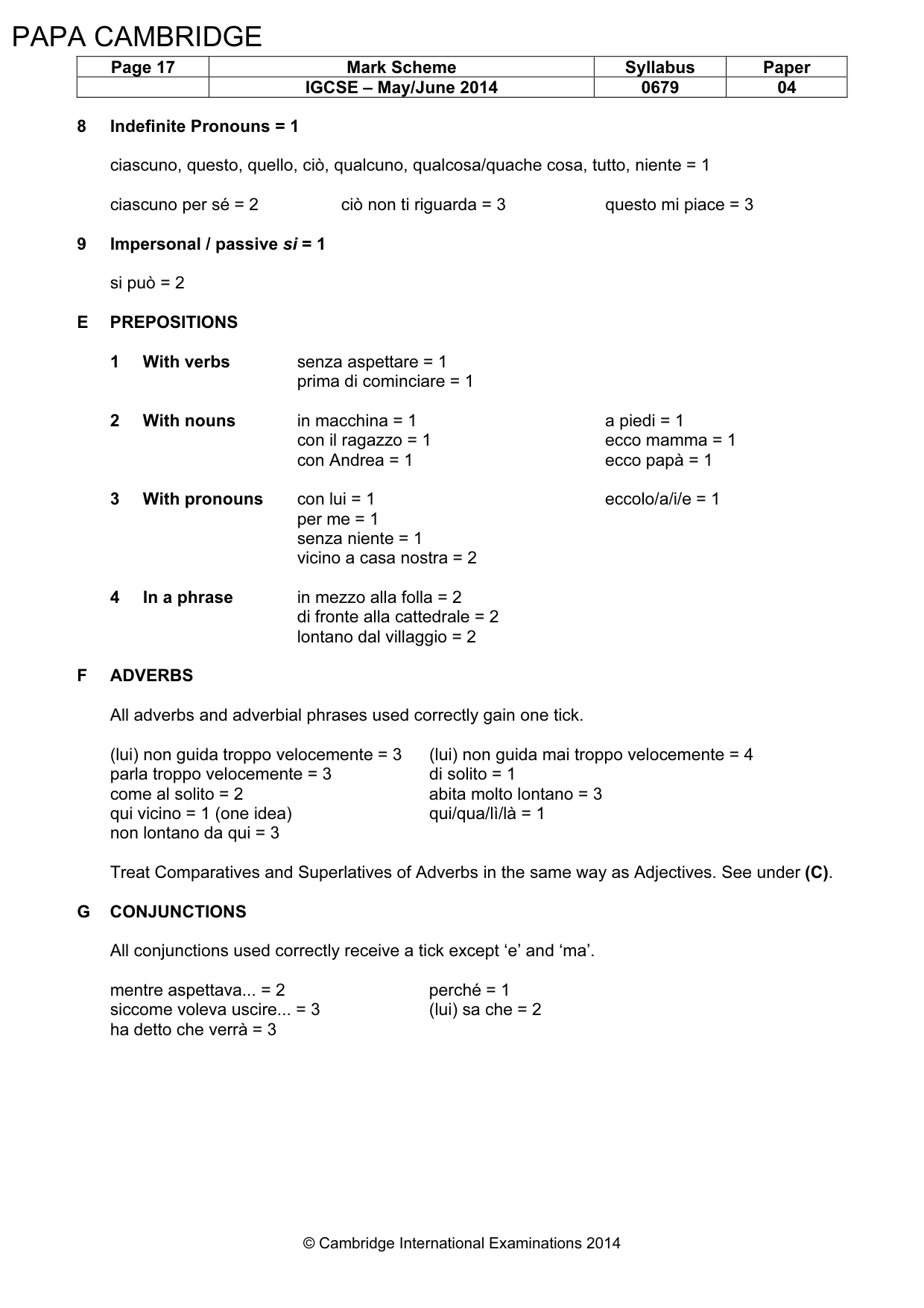 Mark scheme, page 17 of 23