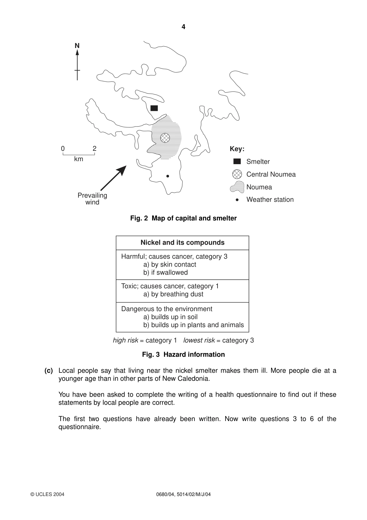 Cambridge IGCSE Environmental Management 0680 2004 May/June Paper 4 · Variant 1 question paper, page 4 of 16