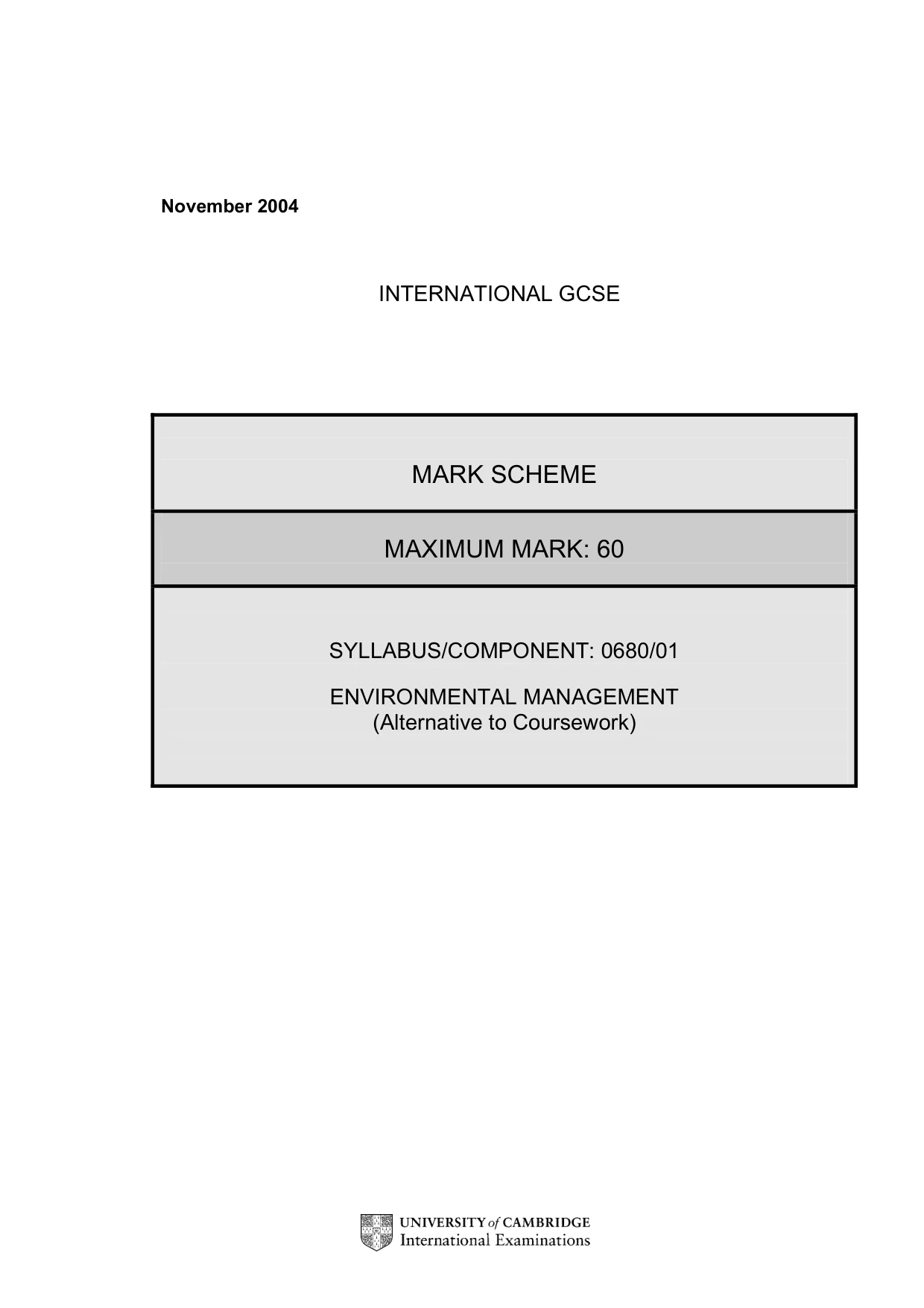 Mark scheme, page 3 of 6