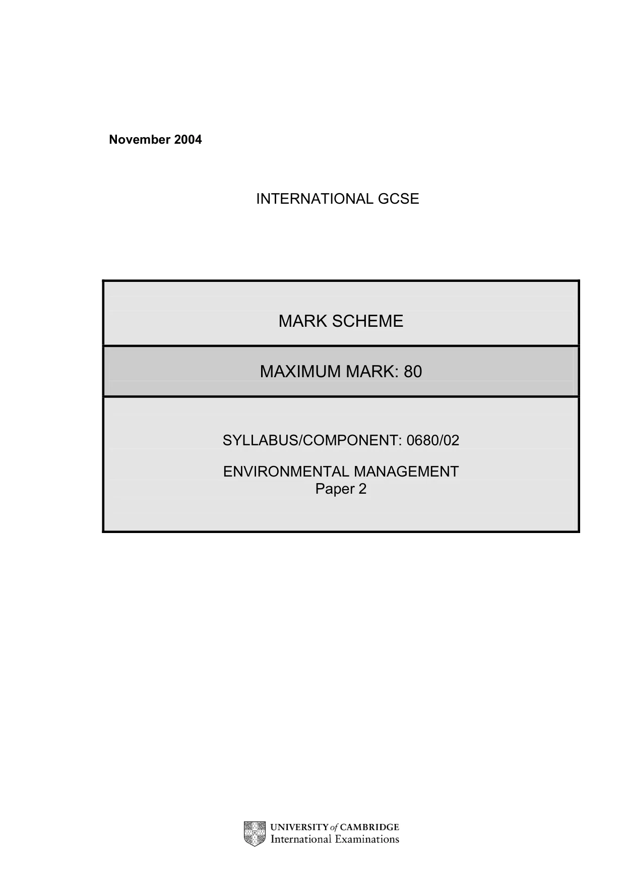 Mark scheme, page 3 of 9