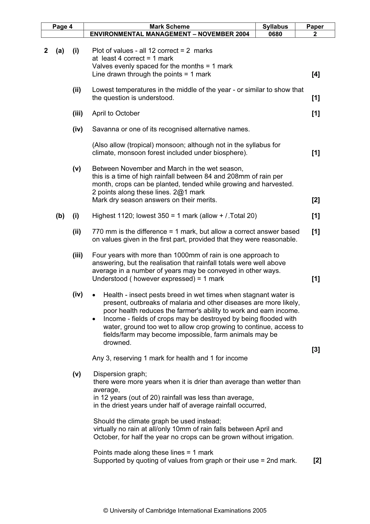 Mark scheme, page 7 of 9
