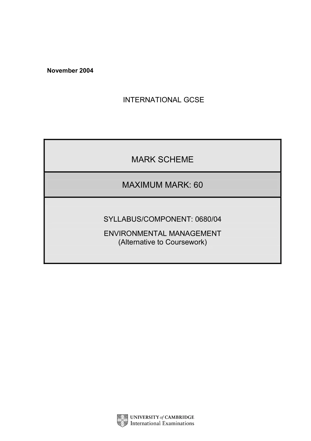 Mark scheme, page 3 of 5