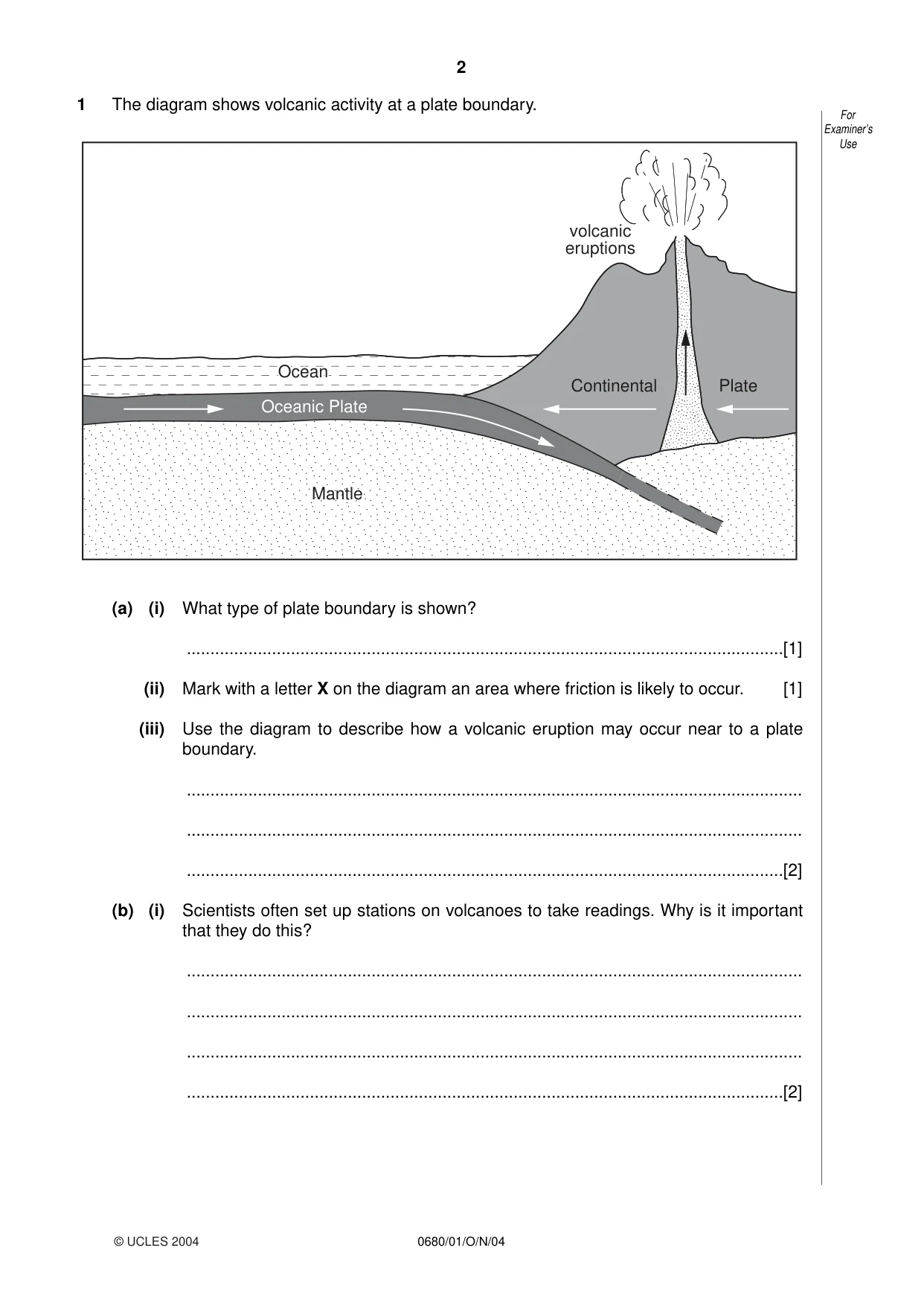 Cambridge IGCSE Environmental Management 0680 2004 Oct/Nov Paper 1 · Variant 1 question paper, page 2 of 12
