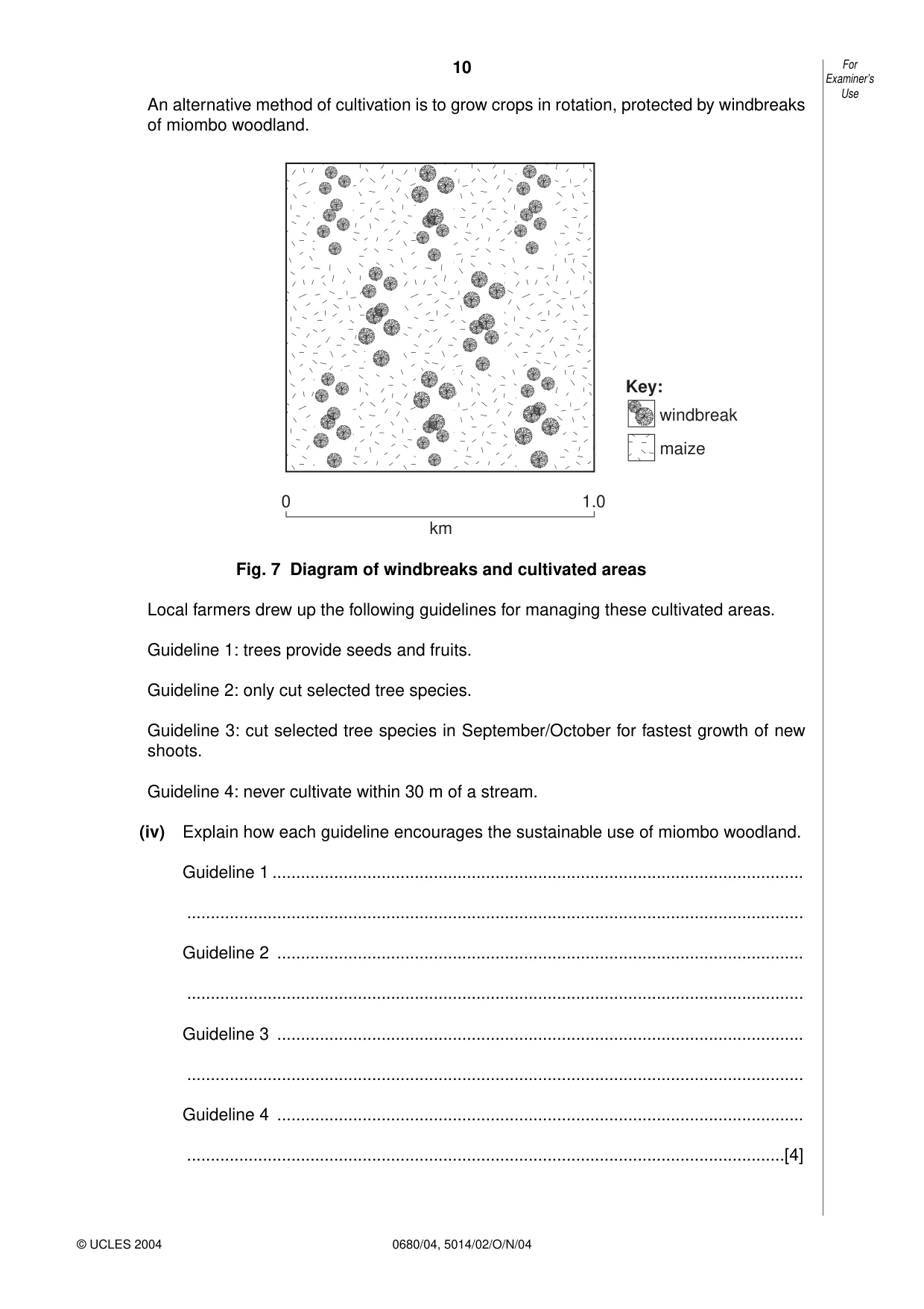Cambridge IGCSE Environmental Management 0680 2004 Oct/Nov Paper 4 · Variant 1 question paper, page 10 of 16