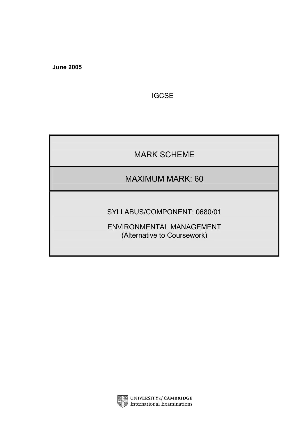 Mark scheme, page 3 of 6