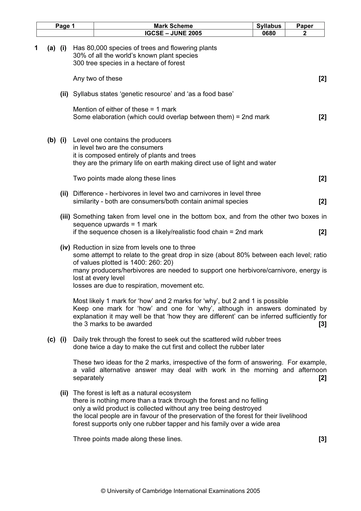 Mark scheme, page 4 of 8