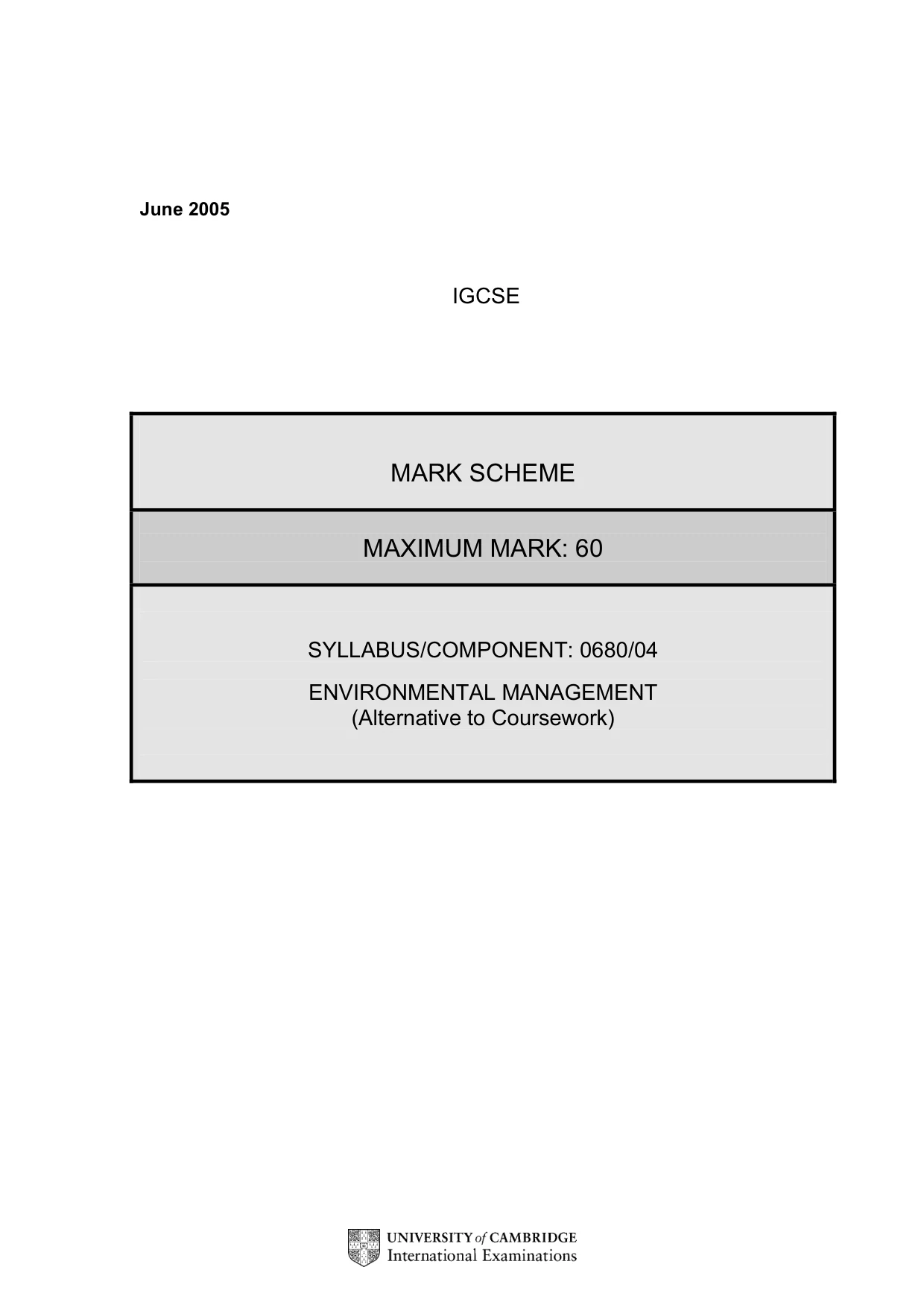 Mark scheme, page 3 of 5