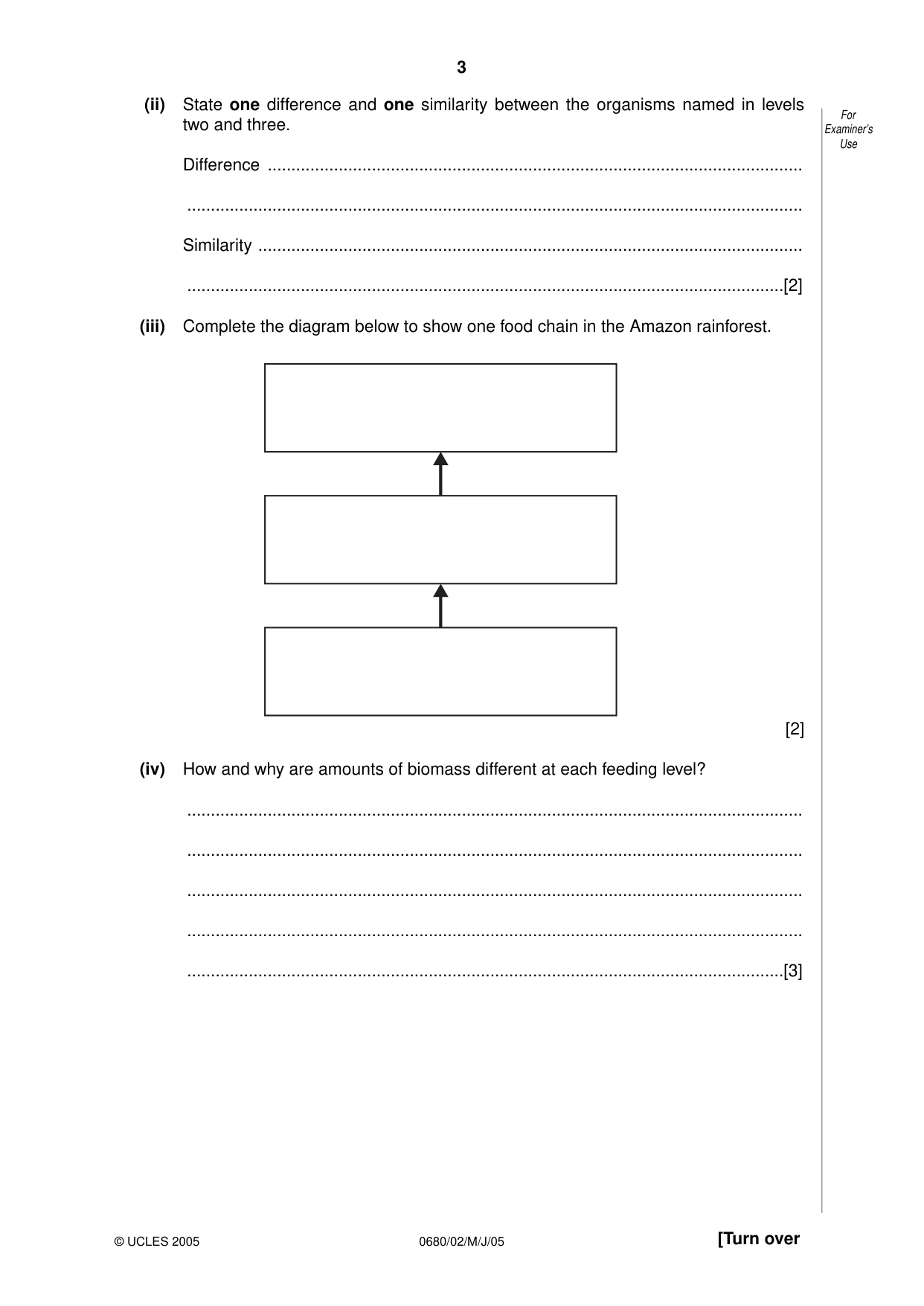 Cambridge IGCSE Environmental Management 0680 2005 May/June Paper 2 · Variant 1 question paper, page 3 of 16