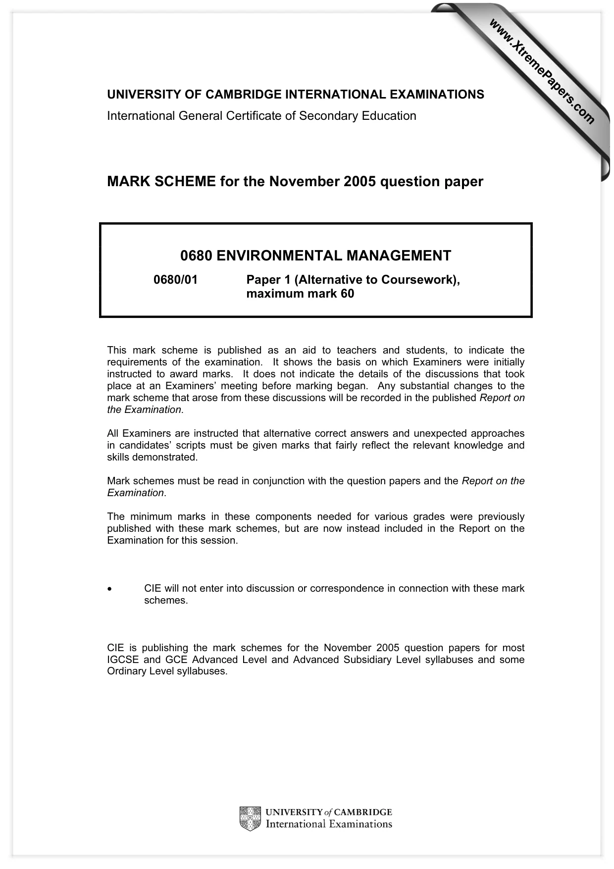 Mark scheme, page 1 of 4