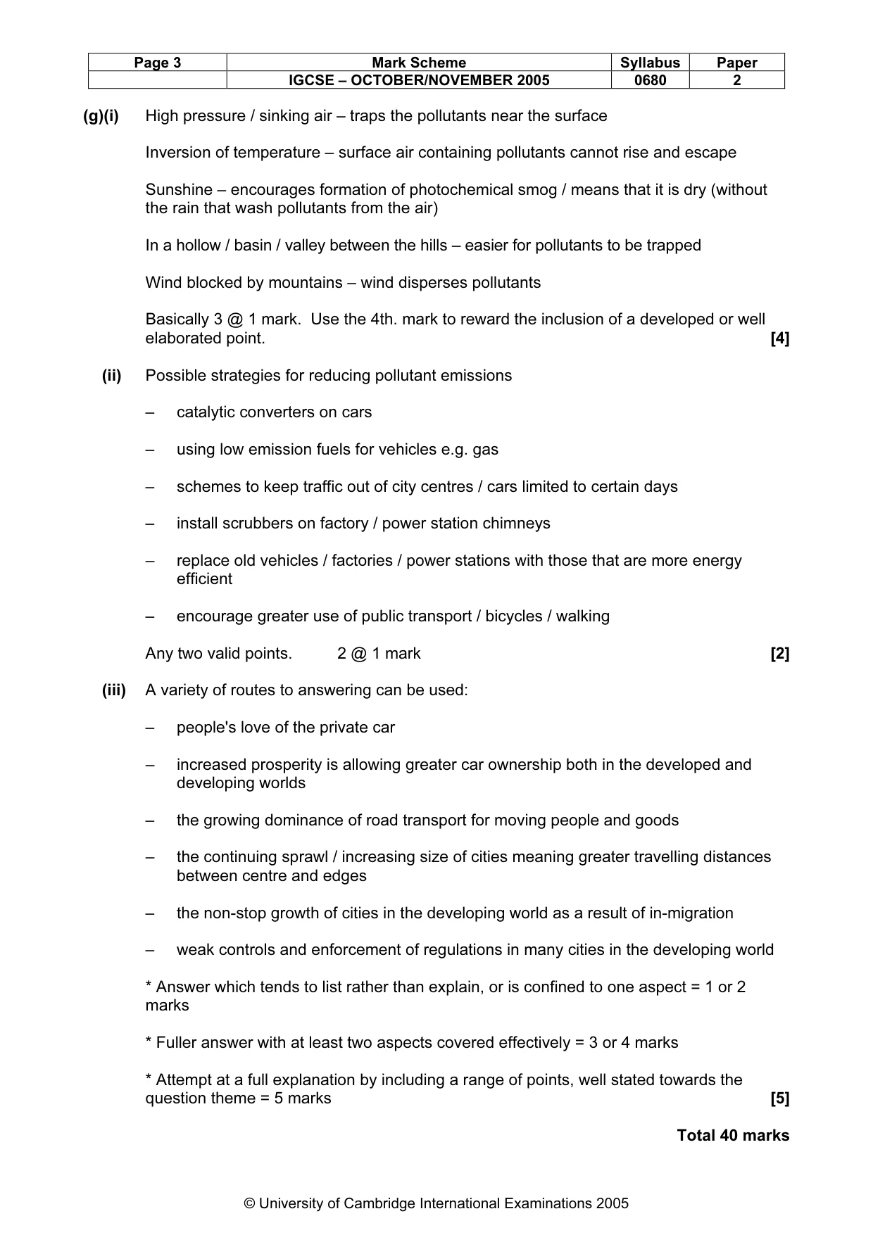 Mark scheme, page 4 of 7