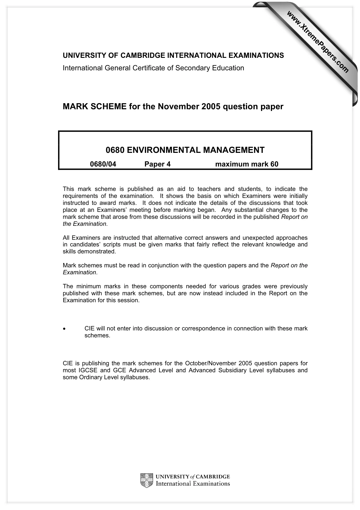 Mark scheme, page 1 of 3
