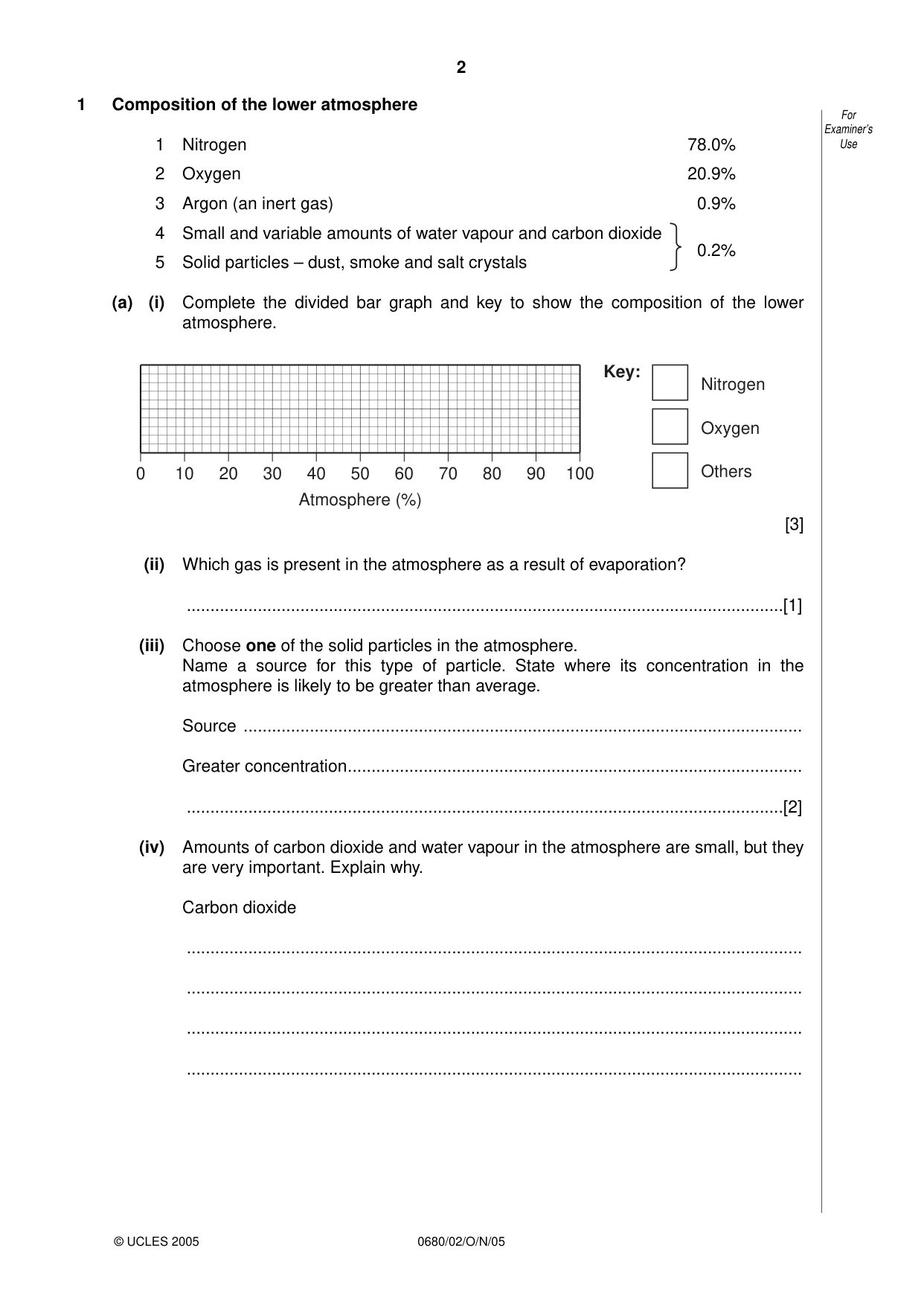Cambridge IGCSE Environmental Management 0680 2005 Oct/Nov Paper 2 · Variant 1 question paper, page 2 of 16
