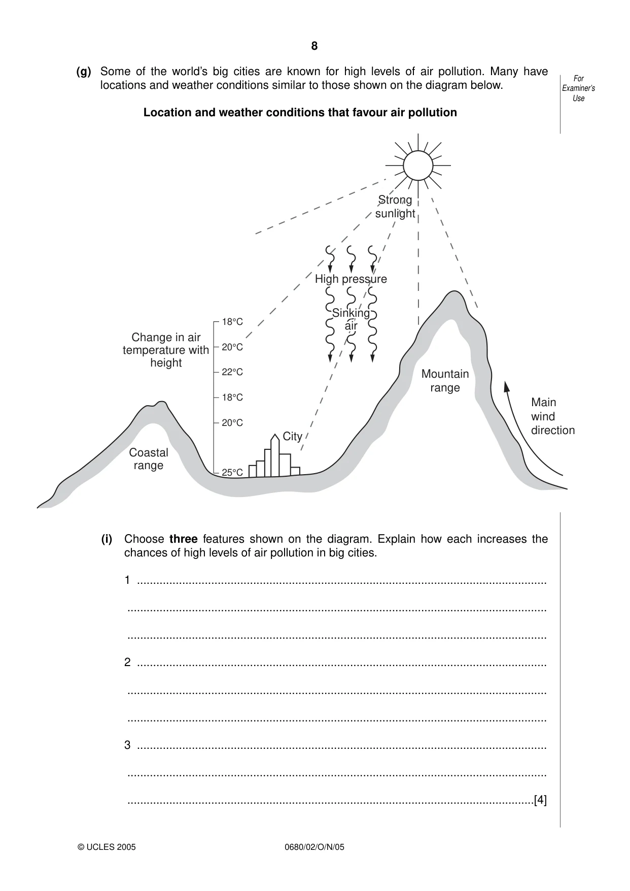 Cambridge IGCSE Environmental Management 0680 2005 Oct/Nov Paper 2 · Variant 1 question paper, page 8 of 16