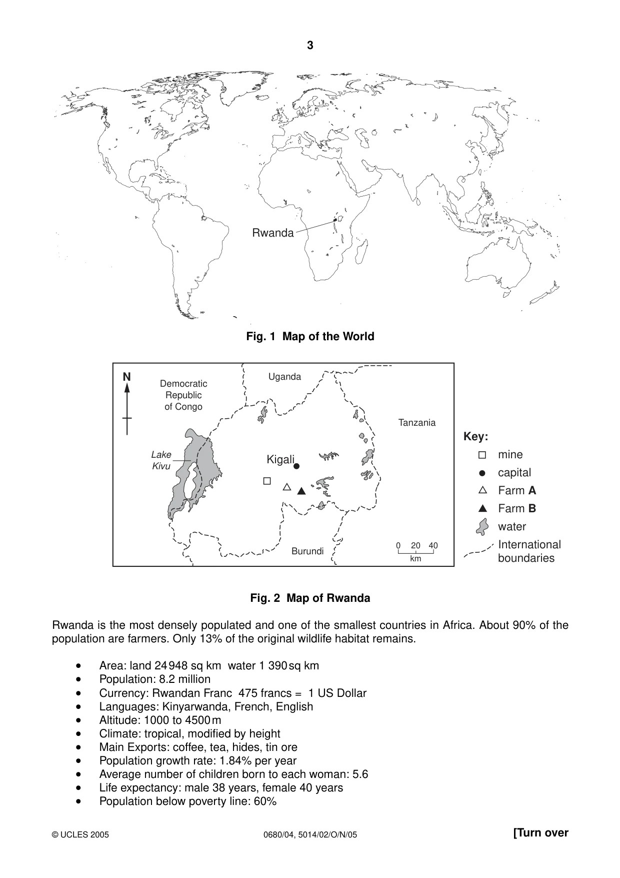 Cambridge IGCSE Environmental Management 0680 2005 Oct/Nov Paper 4 · Variant 1 question paper, page 3 of 16