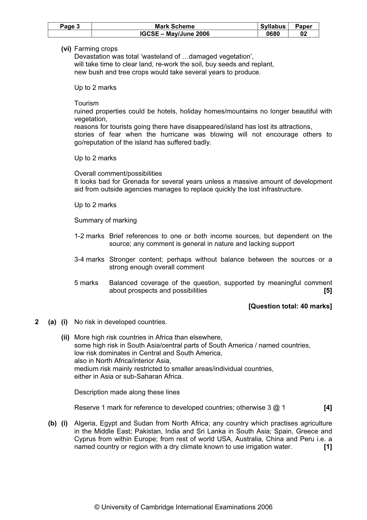 Mark scheme, page 4 of 7