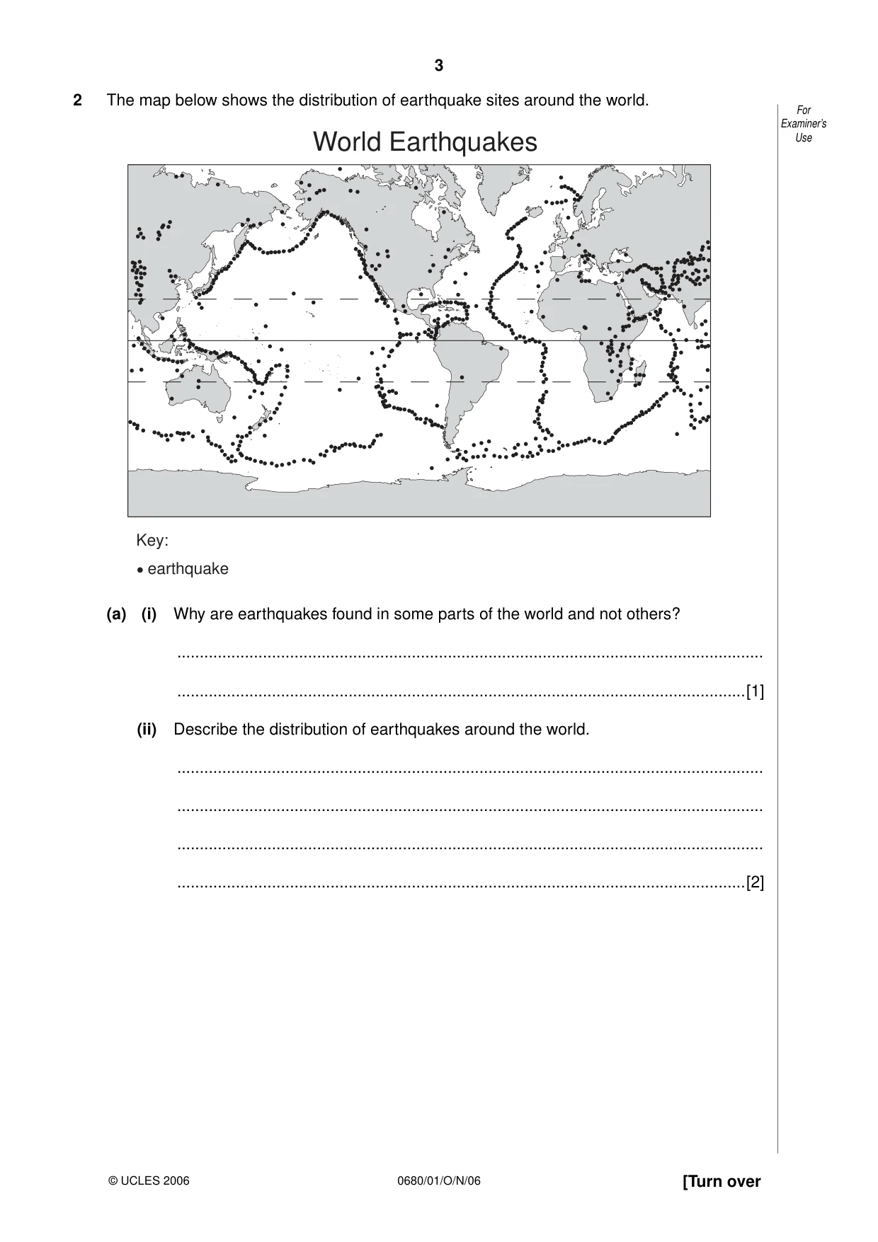Cambridge IGCSE Environmental Management 0680 2006 Oct/Nov Paper 1 · Variant 1 question paper, page 3 of 12