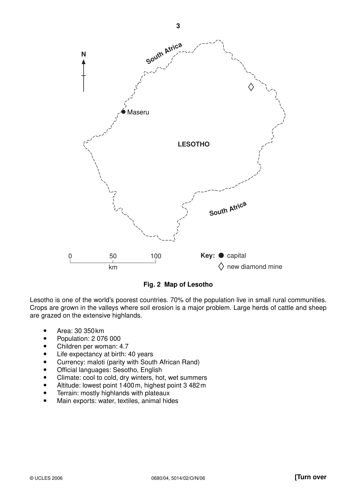 Cambridge IGCSE Environmental Management 0680 2006 Oct/Nov Paper 4 · Variant 1 question paper, page 3 of 16