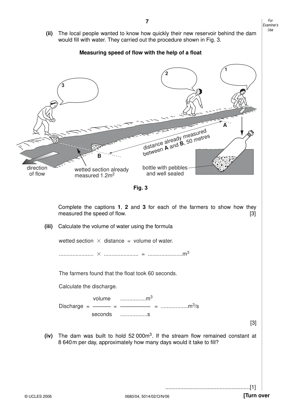 Cambridge IGCSE Environmental Management 0680 2006 Oct/Nov Paper 4 · Variant 1 question paper, page 7 of 16