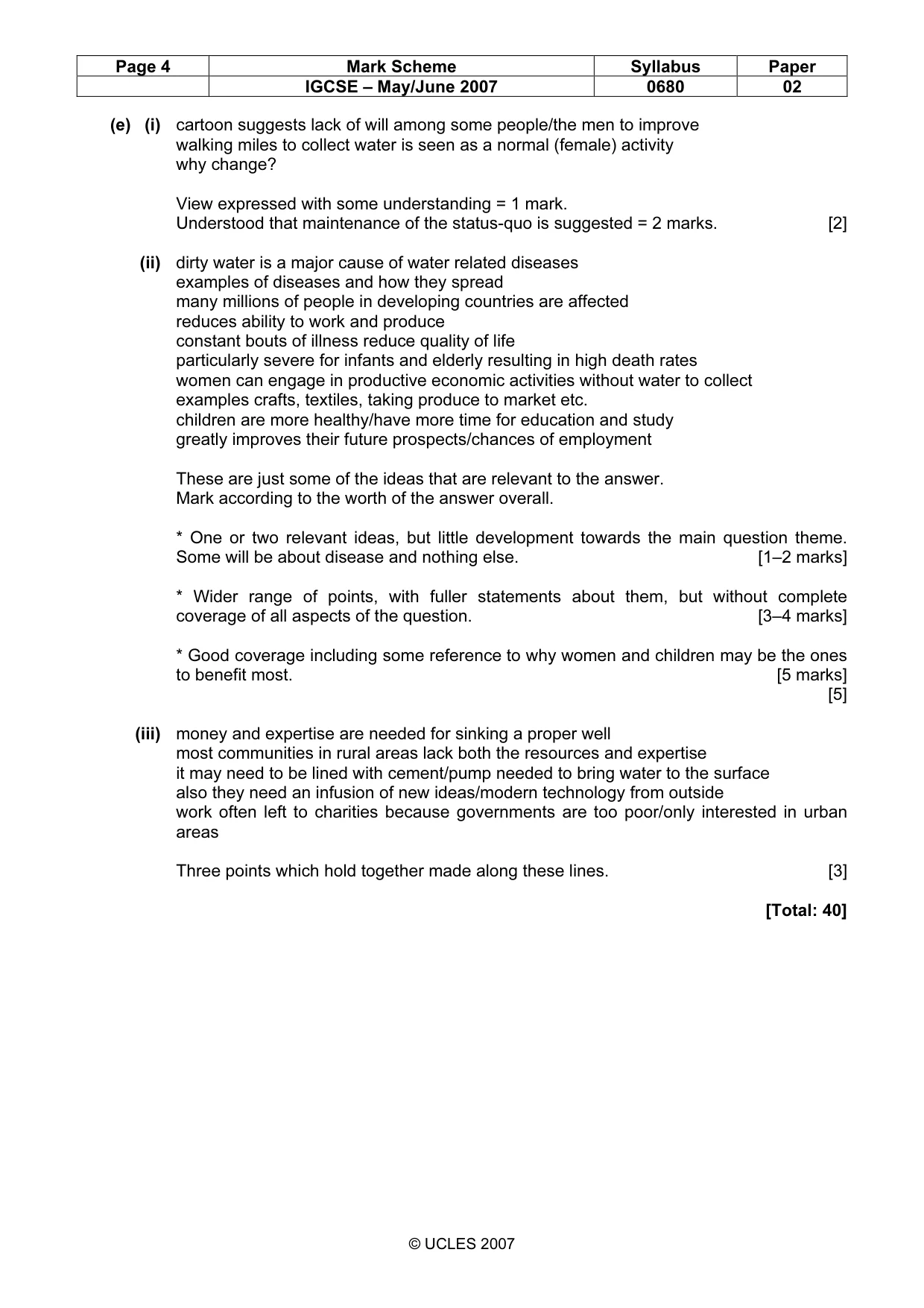 Mark scheme, page 4 of 7