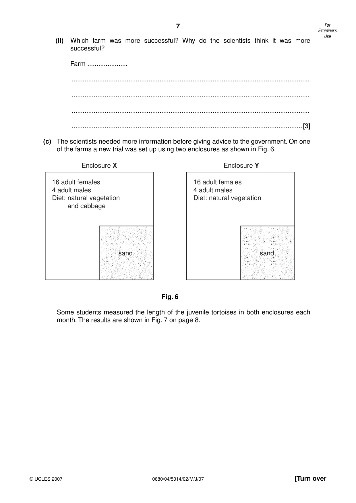 Cambridge IGCSE Environmental Management 0680 2007 May/June Paper 4 · Variant 1 question paper, page 7 of 20