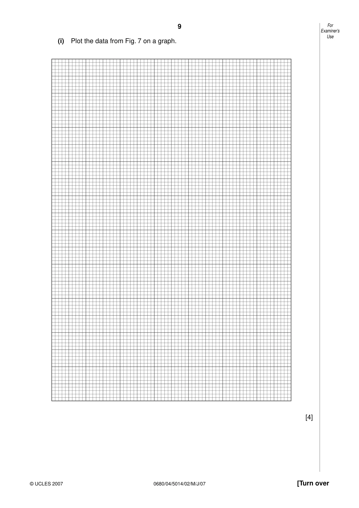 Cambridge IGCSE Environmental Management 0680 2007 May/June Paper 4 · Variant 1 question paper, page 9 of 20