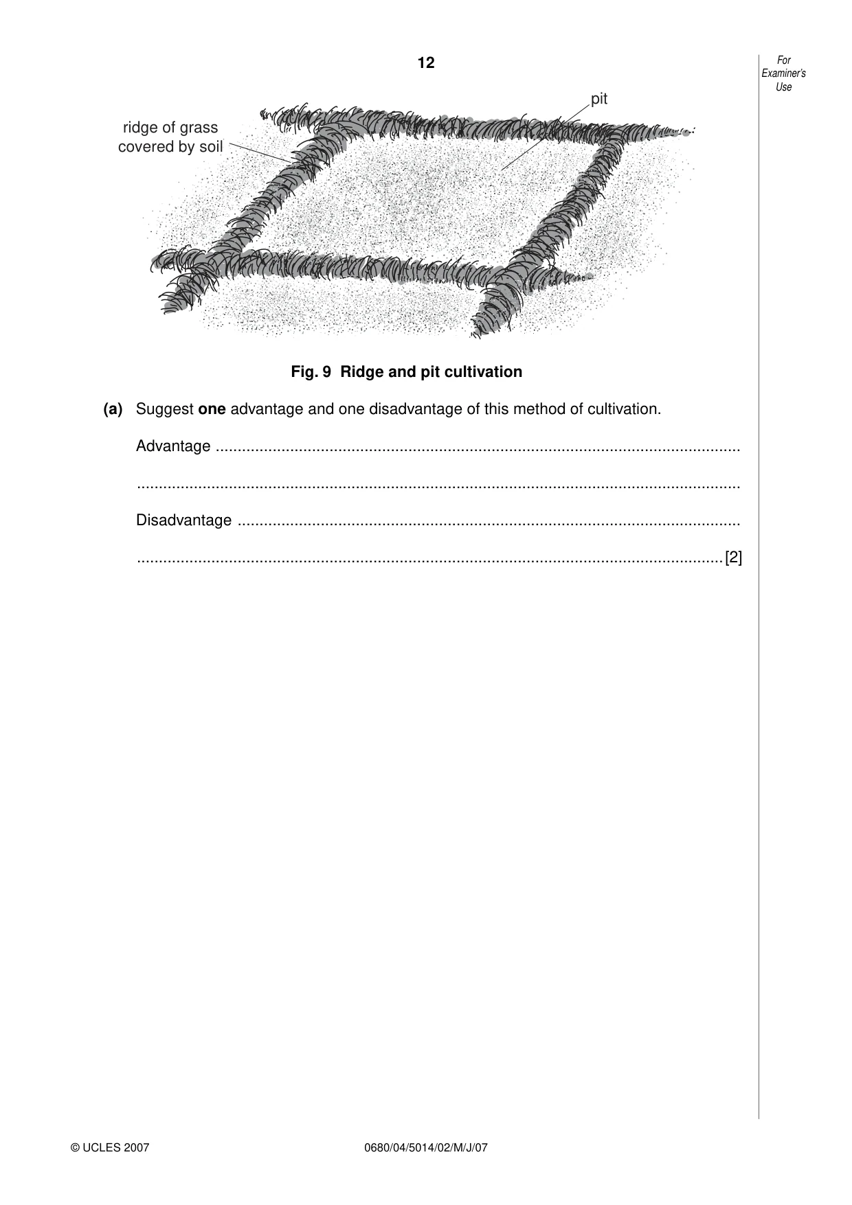 Cambridge IGCSE Environmental Management 0680 2007 May/June Paper 4 · Variant 1 question paper, page 12 of 20