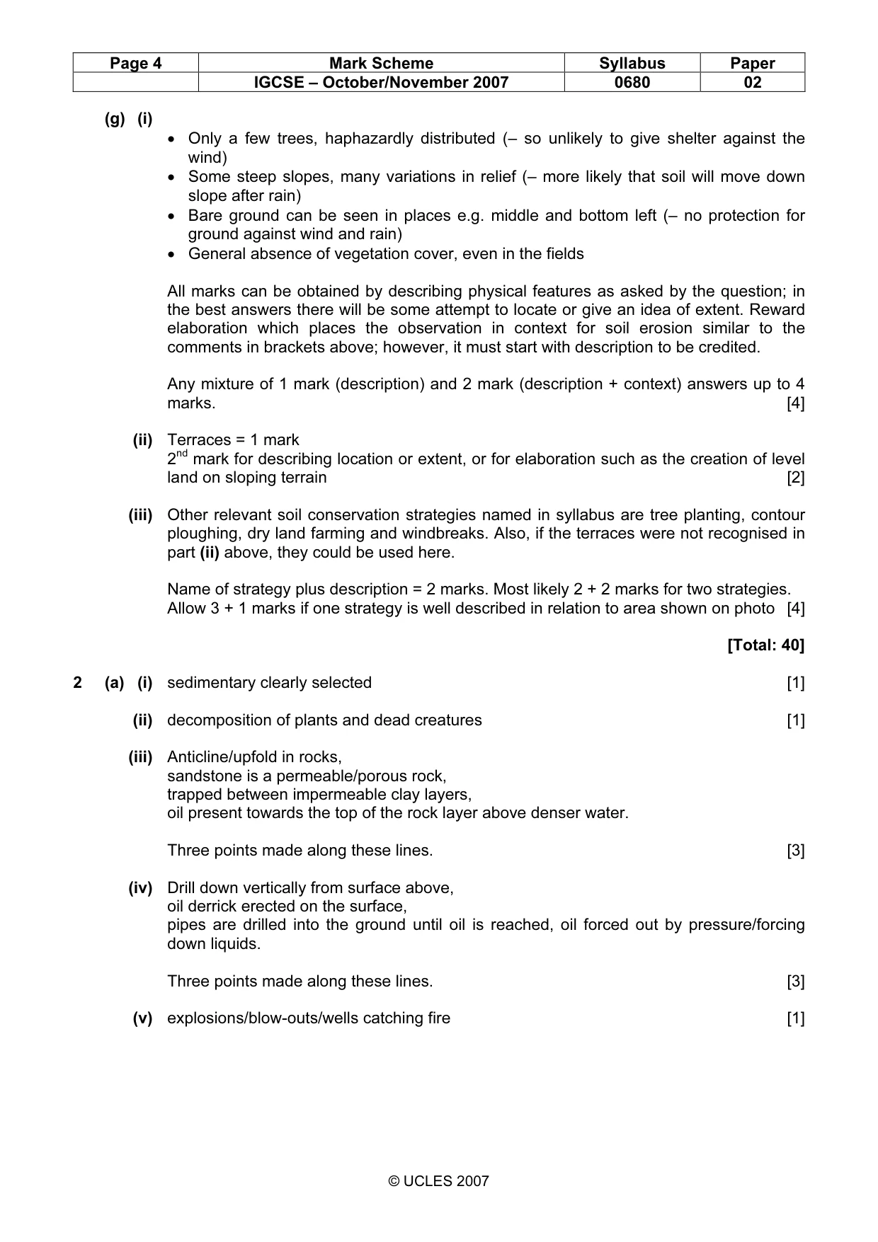Mark scheme, page 4 of 7