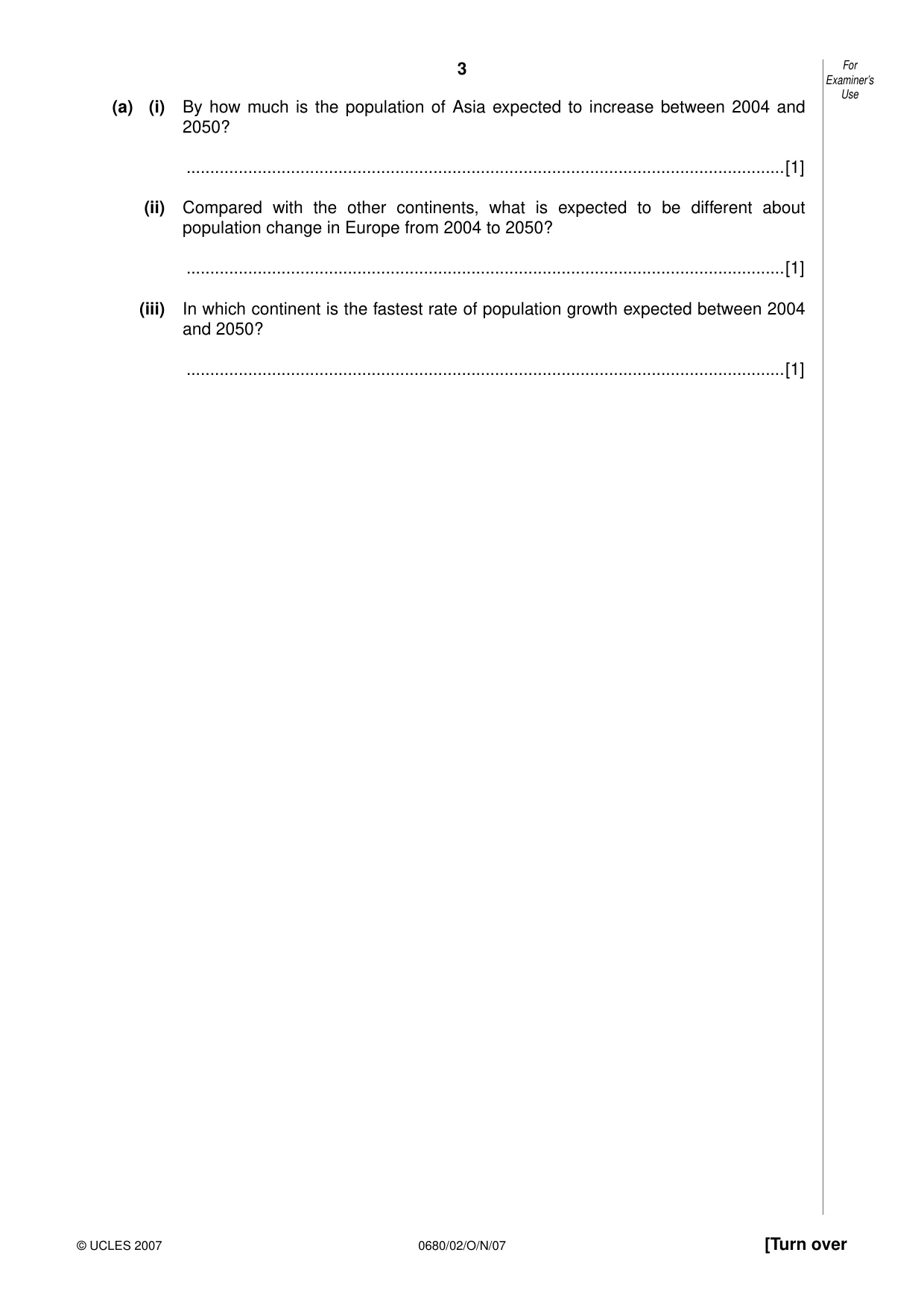Cambridge IGCSE Environmental Management 0680 2007 Oct/Nov Paper 2 · Variant 1 question paper, page 3 of 20