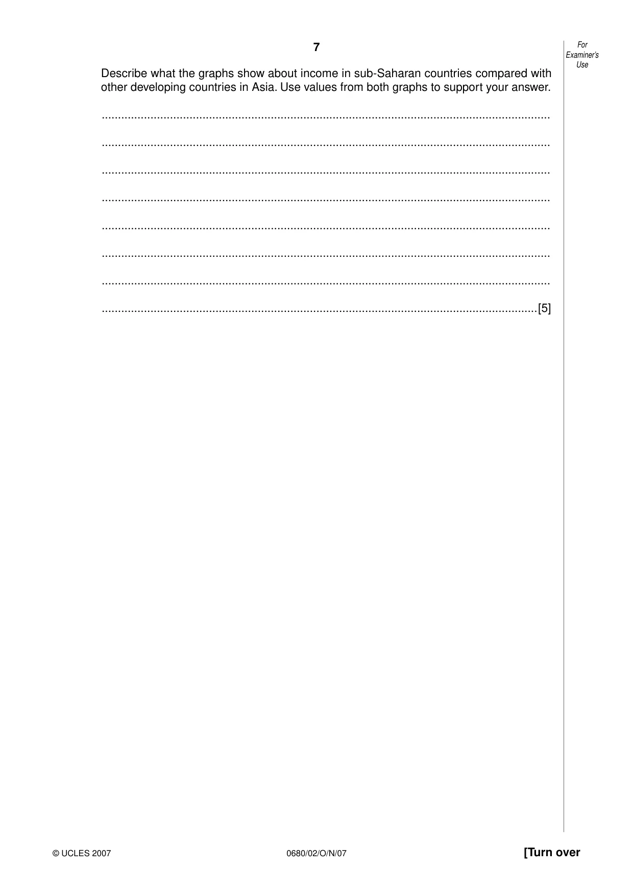 Cambridge IGCSE Environmental Management 0680 2007 Oct/Nov Paper 2 · Variant 1 question paper, page 7 of 20