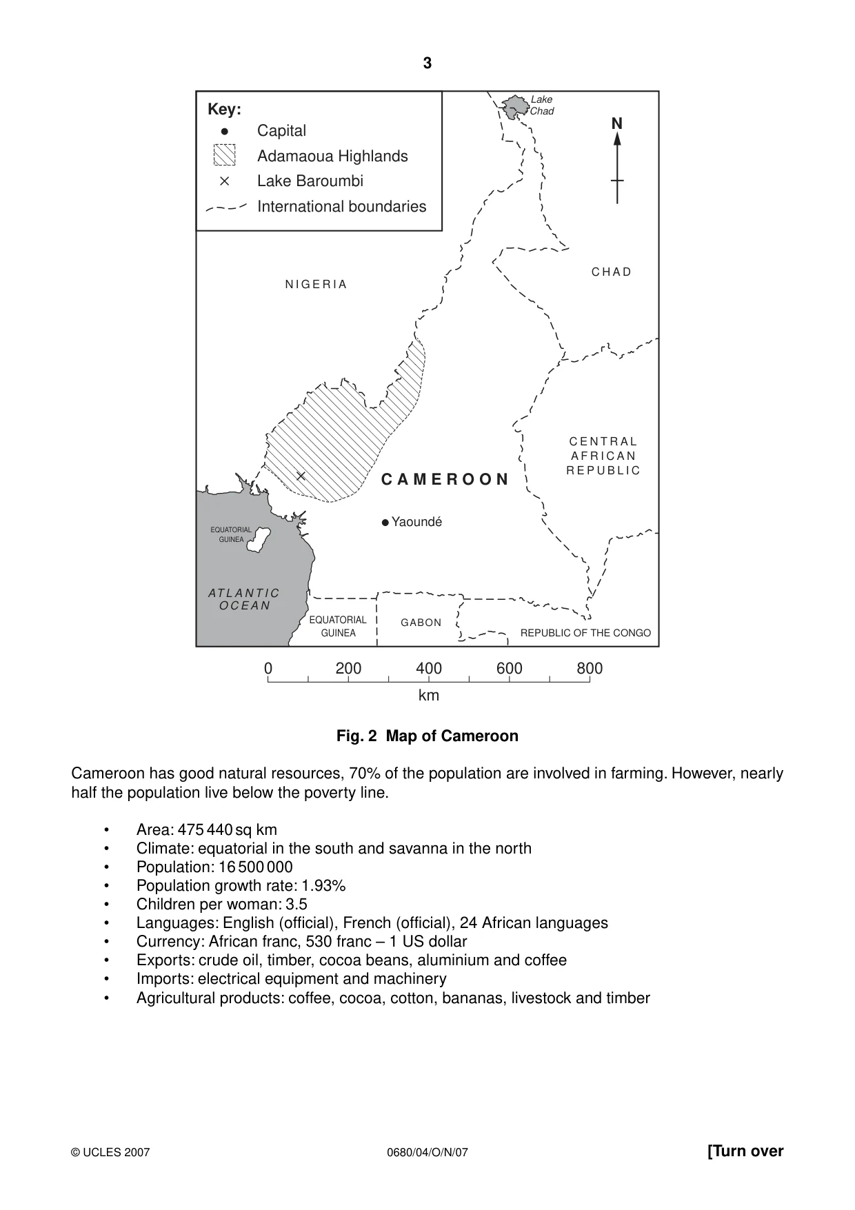 Cambridge IGCSE Environmental Management 0680 2007 Oct/Nov Paper 4 · Variant 1 question paper, page 3 of 20